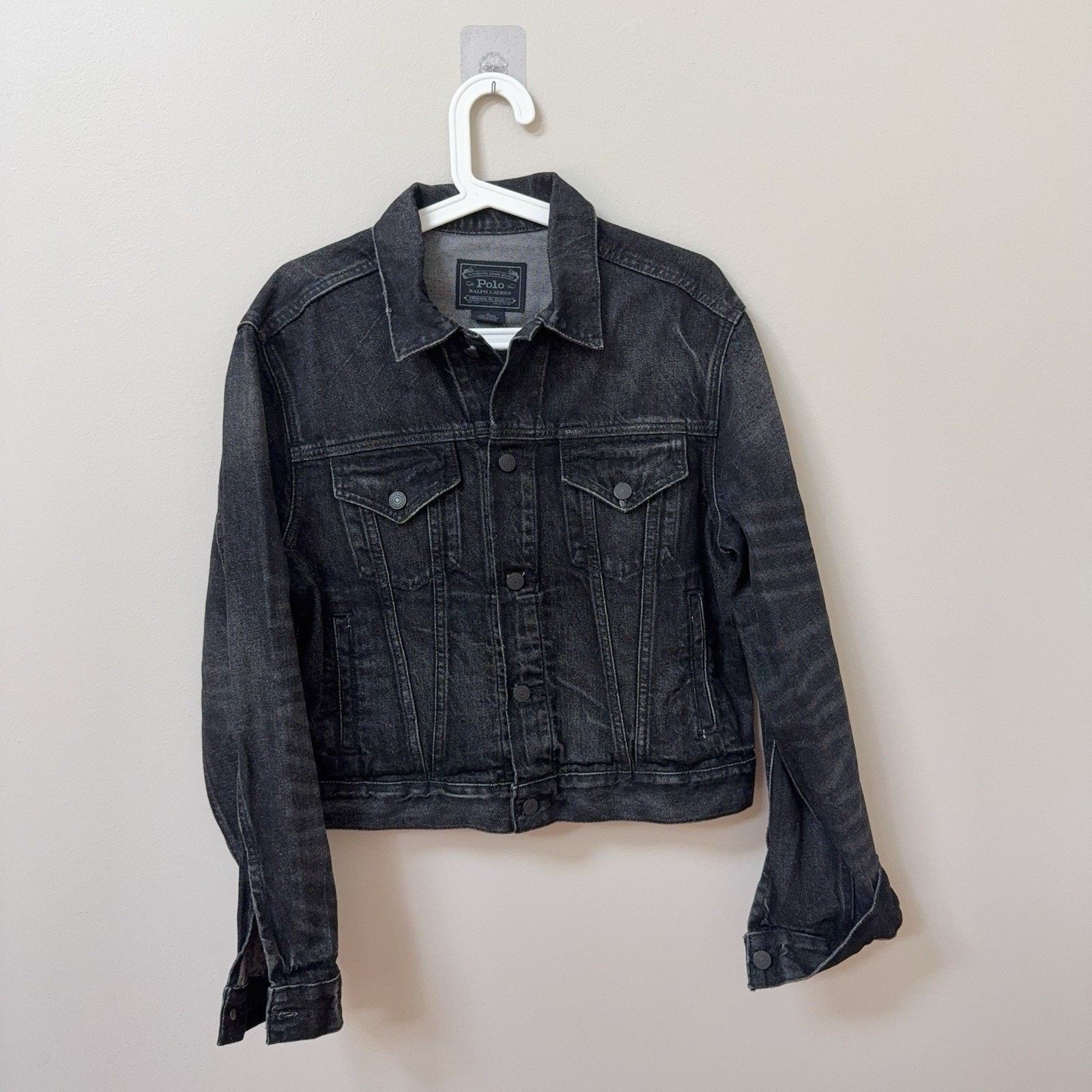 Ralph Lauren NWT POLO RALPH LAUREN Women Bear Black Denim Jean Jacket Size S / US 4 / IT 40 - 2 Thumbnail