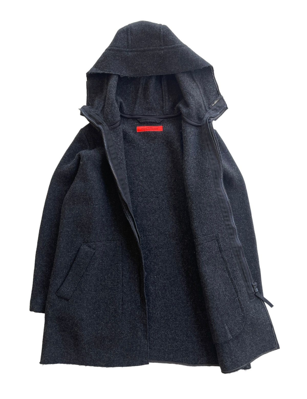 Issey Miyake 1999/2000 Zucca Wool Coat Hoodie Size US M / EU 48-50 / 2 - 2 Thumbnail