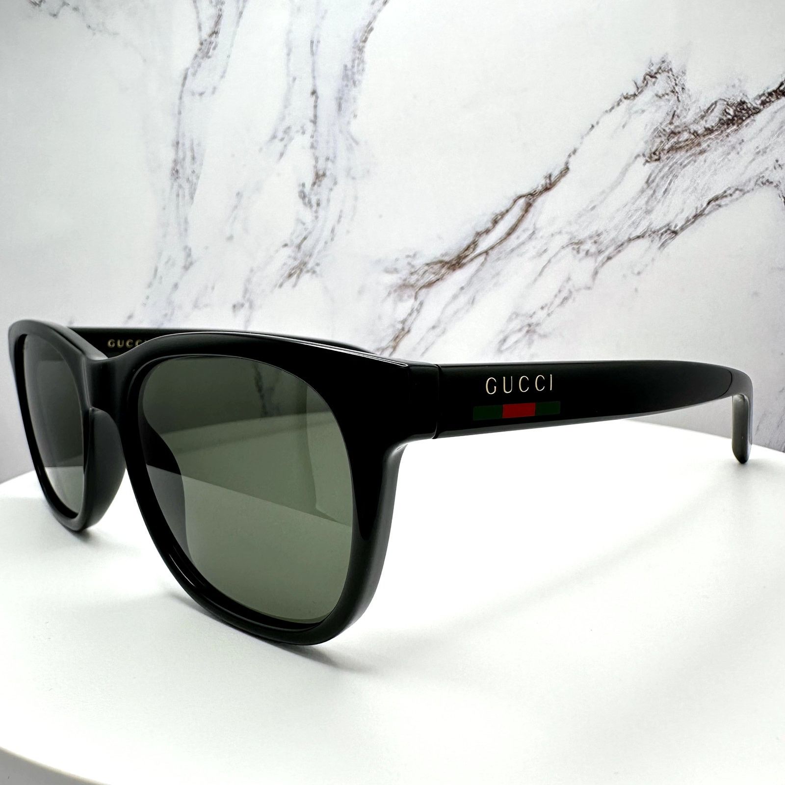 Gucci New GUCCI Sunglasses Black Square Gold Letter Logo Size ONE SIZE - 15 Thumbnail