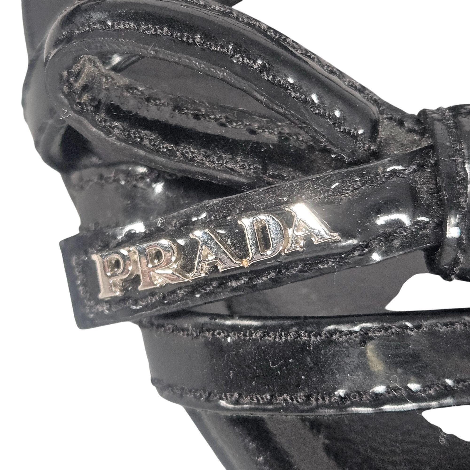 Prada Prada Sport Women Black Wedge Sandal 36 Strappy Gorpcore Min Size US 6 / IT 36 - 6 Thumbnail