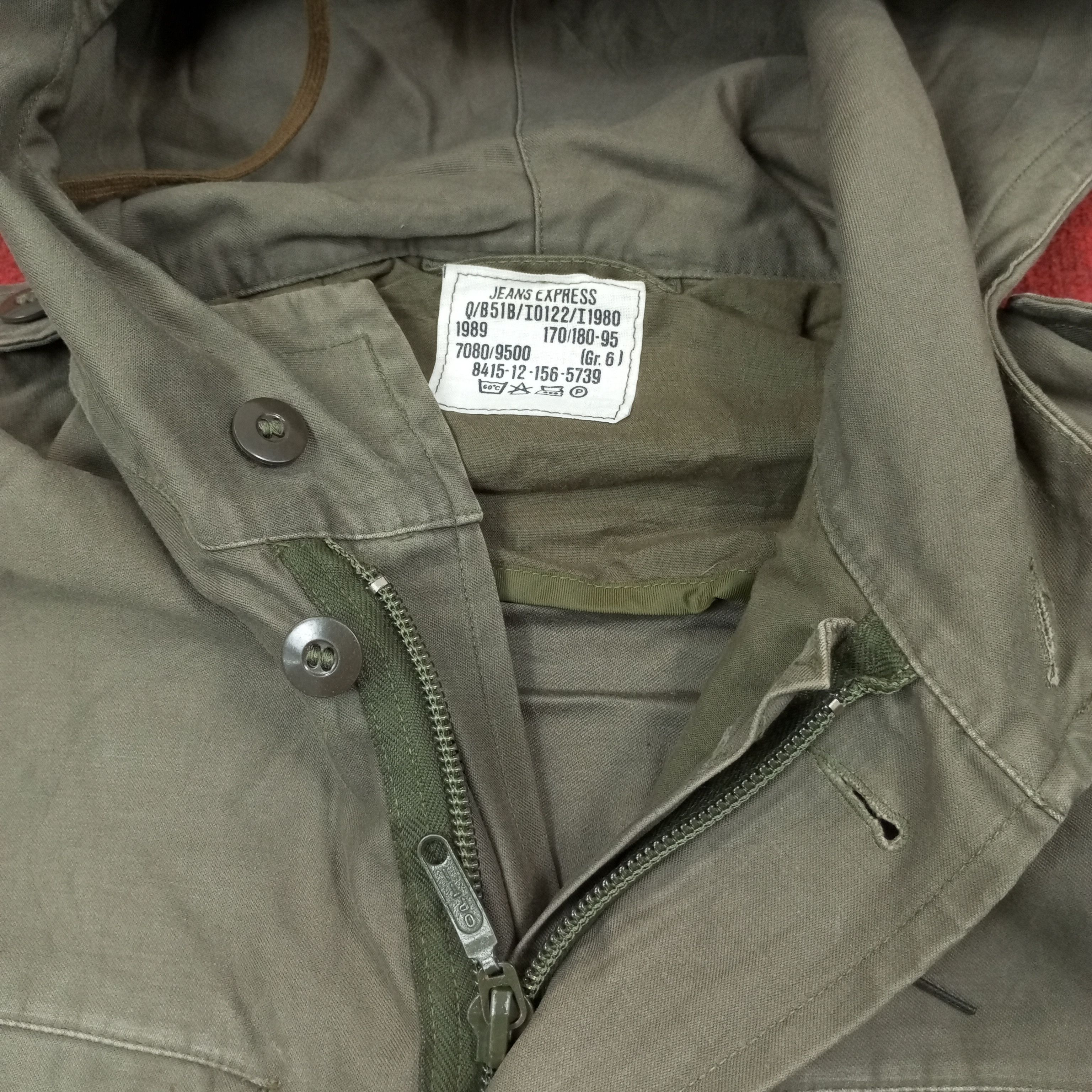 Vintage Jeans Express Military Style Jacket c233n5 Size US L / EU 52-54 / 3 - 4 Thumbnail
