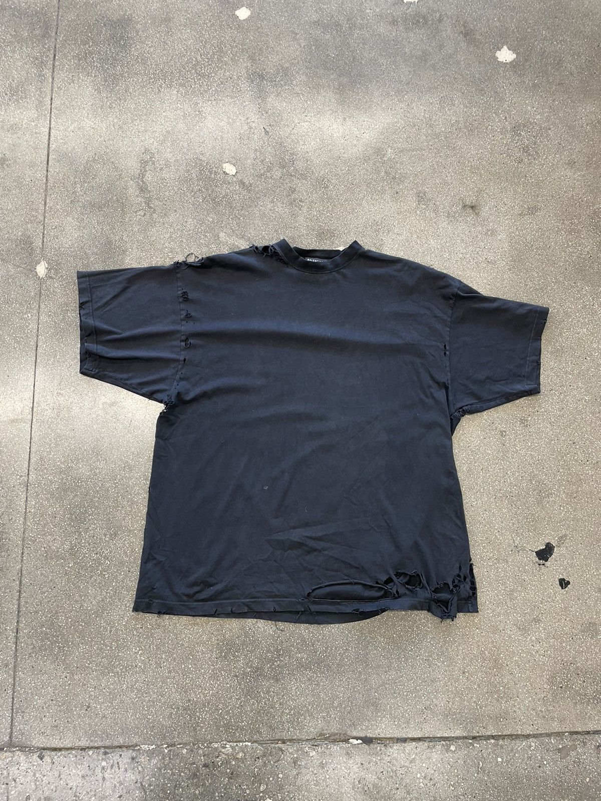 image of Balenciaga Oversized Tour Tee in Black, Men's (Size Medium)