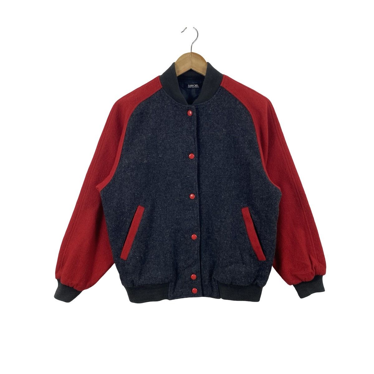 Vintage Vintage SUNFORD JUNIOR Total Fashion Vintage Varsity Bomber Size US M / EU 48-50 / 2 - 1 Thumbnail