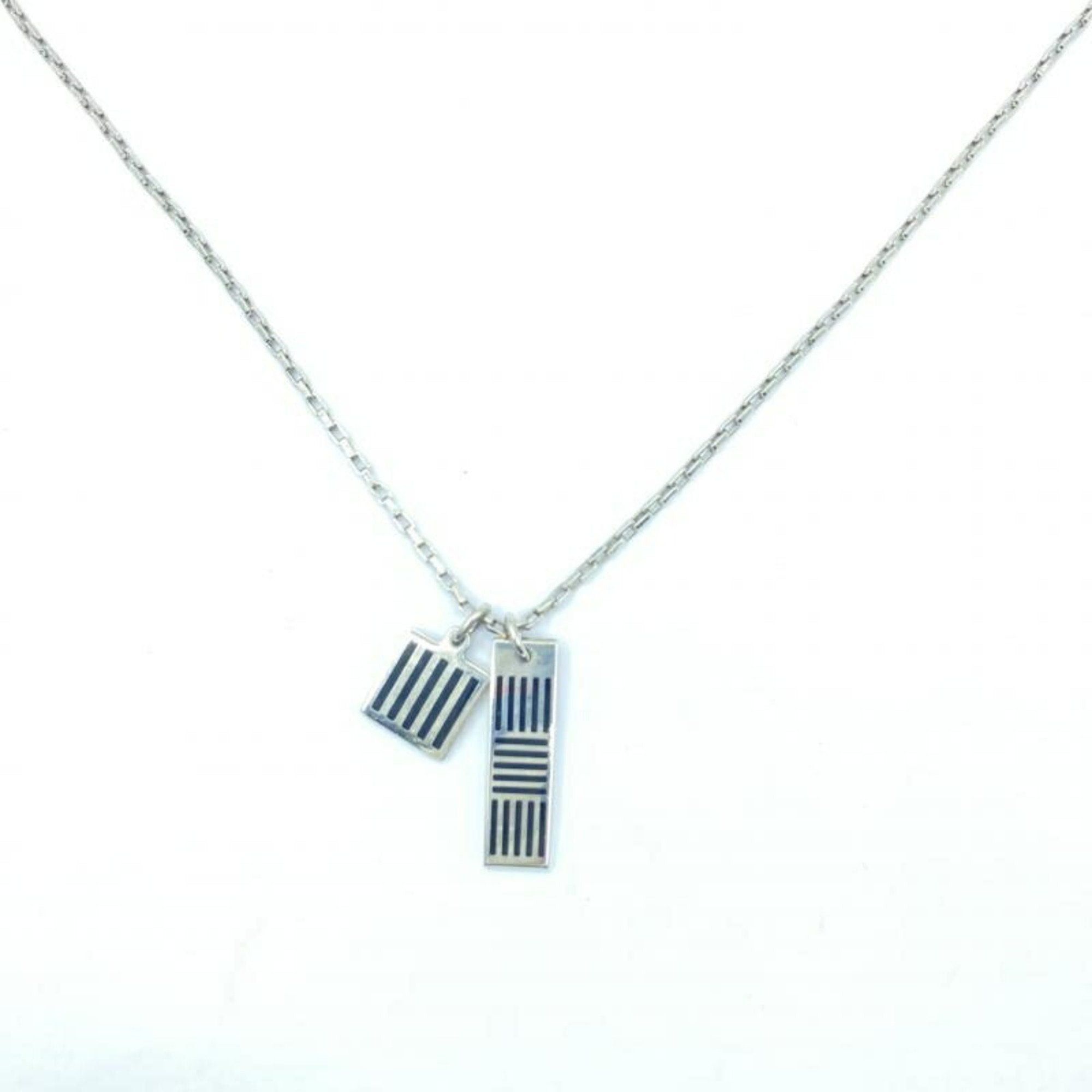 image of Louis Vuitton Collier Damier Colors Necklace M62490 in Blue, Women's