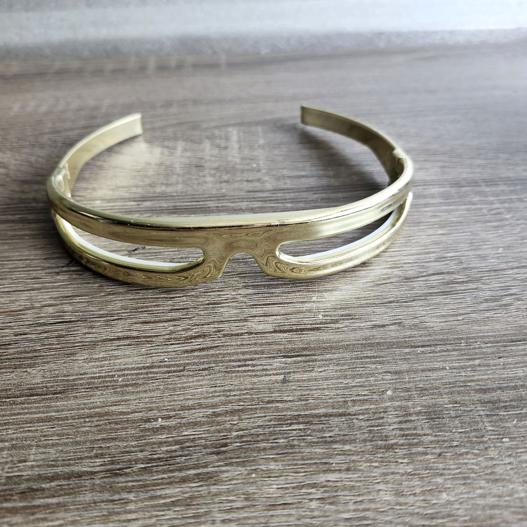 Vintage VINTAGE Superhero Glasses Plastic Wrap Around Gold One Size Regular Adults/Boys/Girls? Size ONE SIZE - 3 Thumbnail