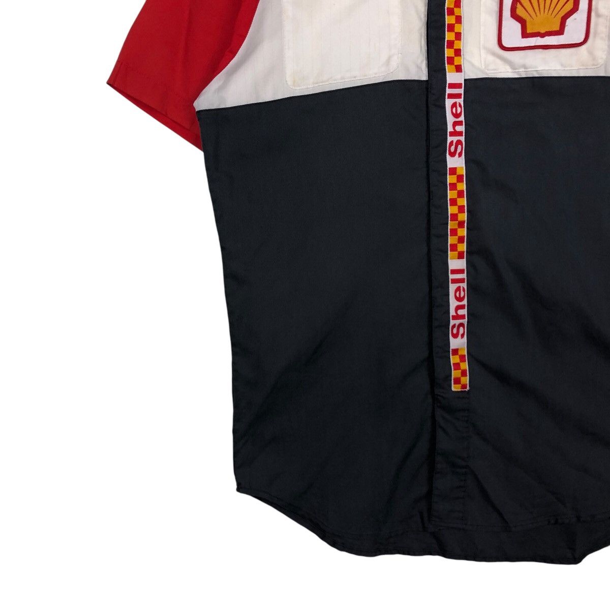 Japanese Brand × Vintage 📌Vintage Worker Shirt Racing Shell Big Logo Rare Style Size US M / EU 48-50 / 2 - 5 Thumbnail