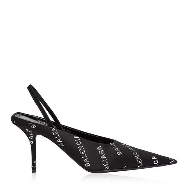 Balenciaga o1g2r1mq0924 Logo Heels in Black & White Size US 8 / IT 38 - 1 Thumbnail