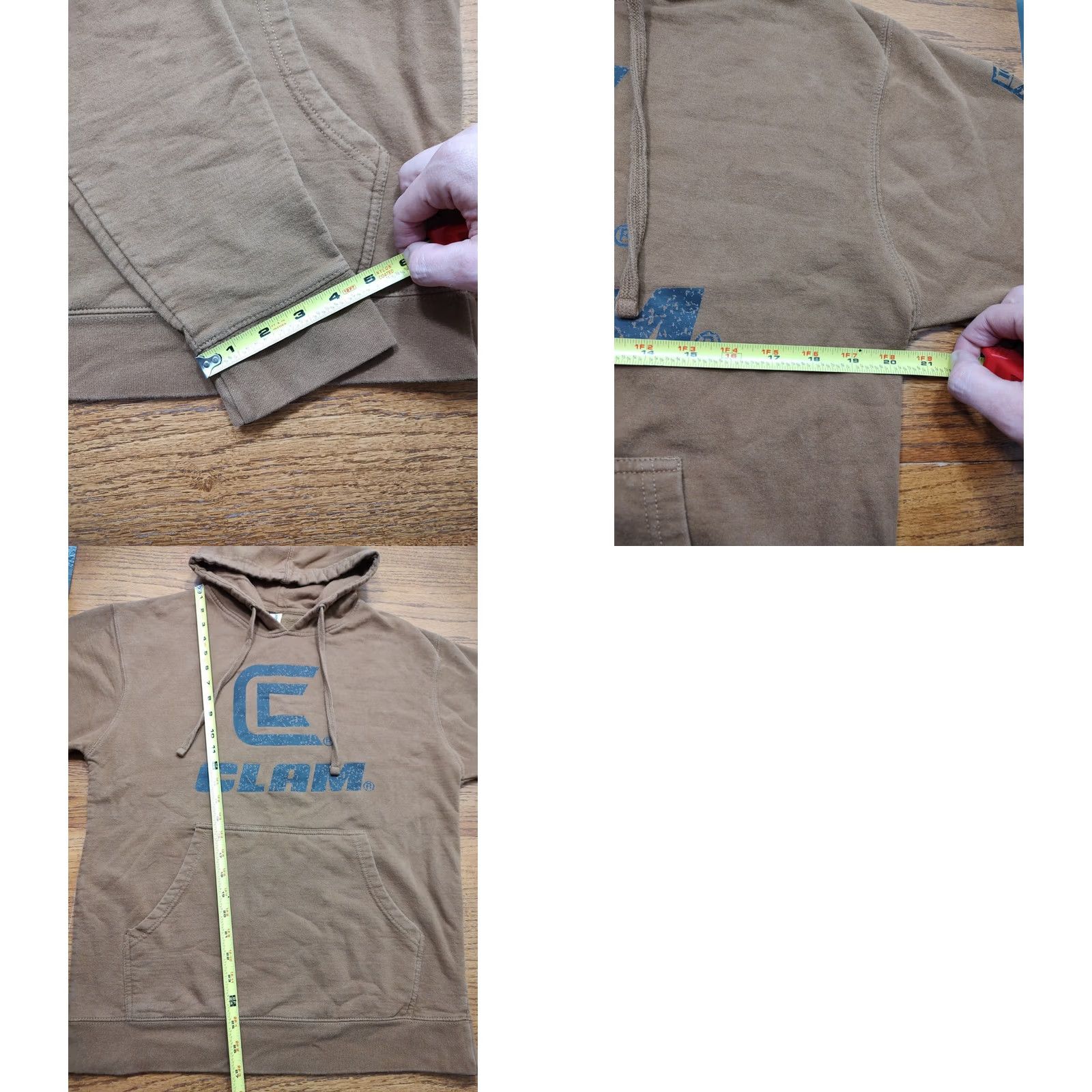 Vintage VINTAGE Clam Hoodie Ice Ops Brown Mens Medium Tuft Design Hoodie Fishing Size US M / EU 48-50 / 2 - 8 Thumbnail