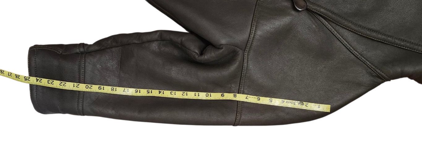 Other Umberto Olivieri Italy Leather Fur Coat Jacket Sparrling Size L / US 10 / IT 46 - 16 Thumbnail