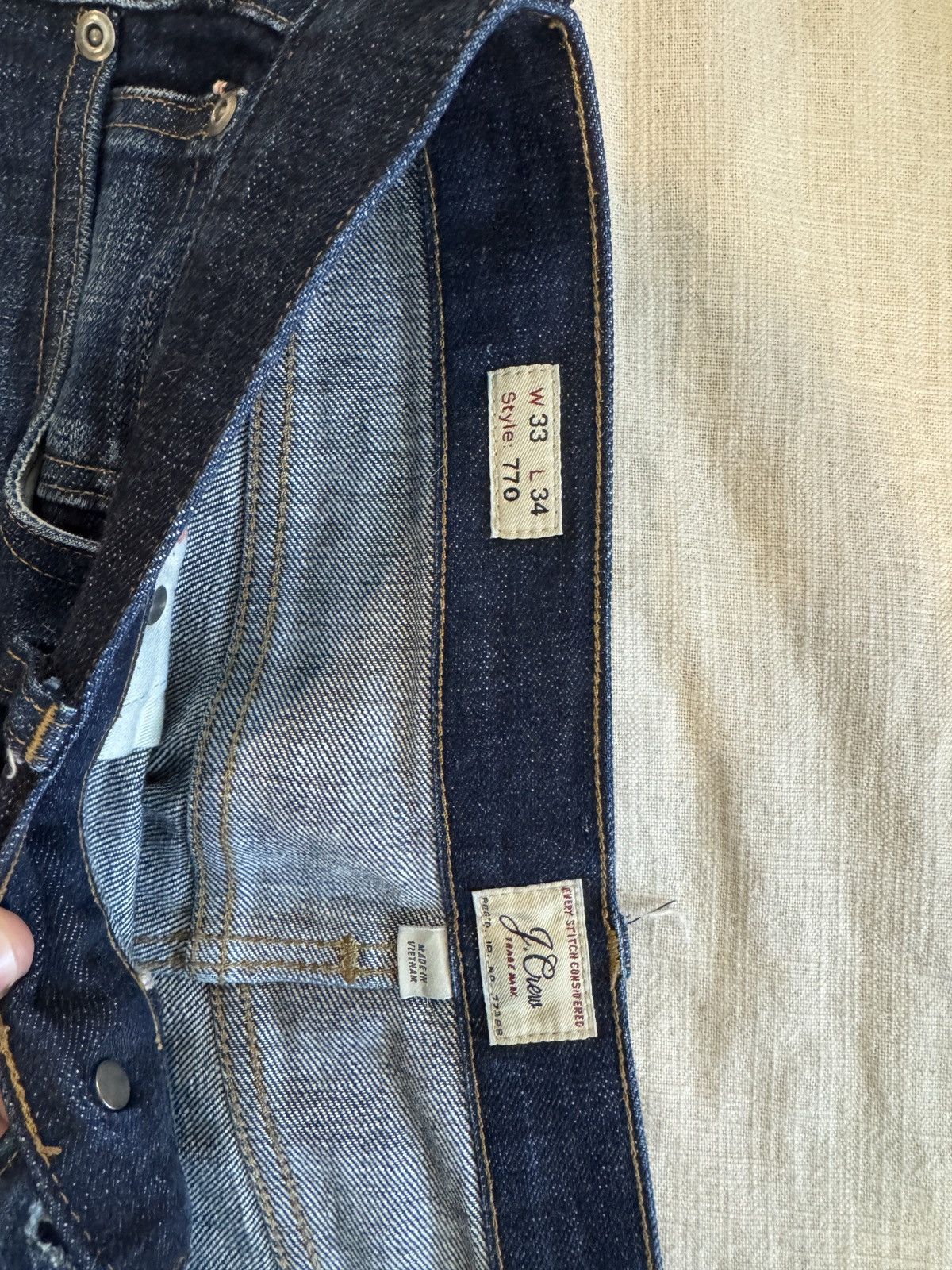 J.Crew J.Crew 770 Jeans in Japanese Selvedge - 33x31 Size US 33 - 4 Thumbnail