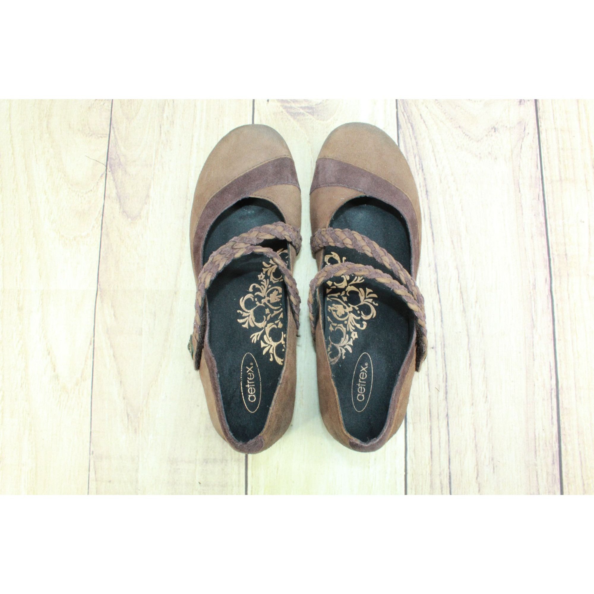 Aetrex Aetrex Ada Women's Suede Wedge Mary Jane Shoes Size 8 Size US 8 / IT 38 - 7 Thumbnail