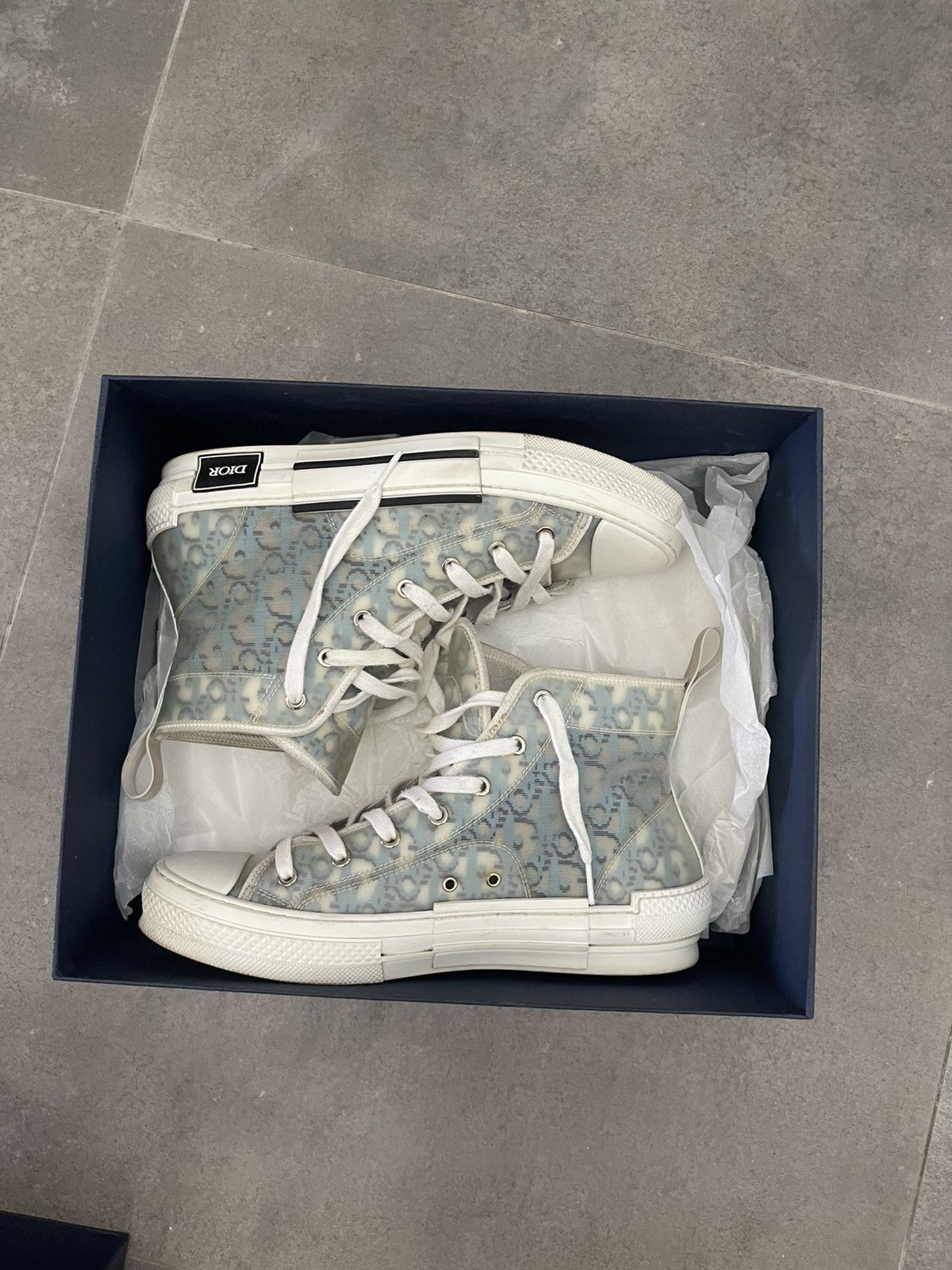 Dior Dior B23 High-Top Oblique Blu Taglia 42 Authentic Size US 8 / EU 41 - 11 Thumbnail