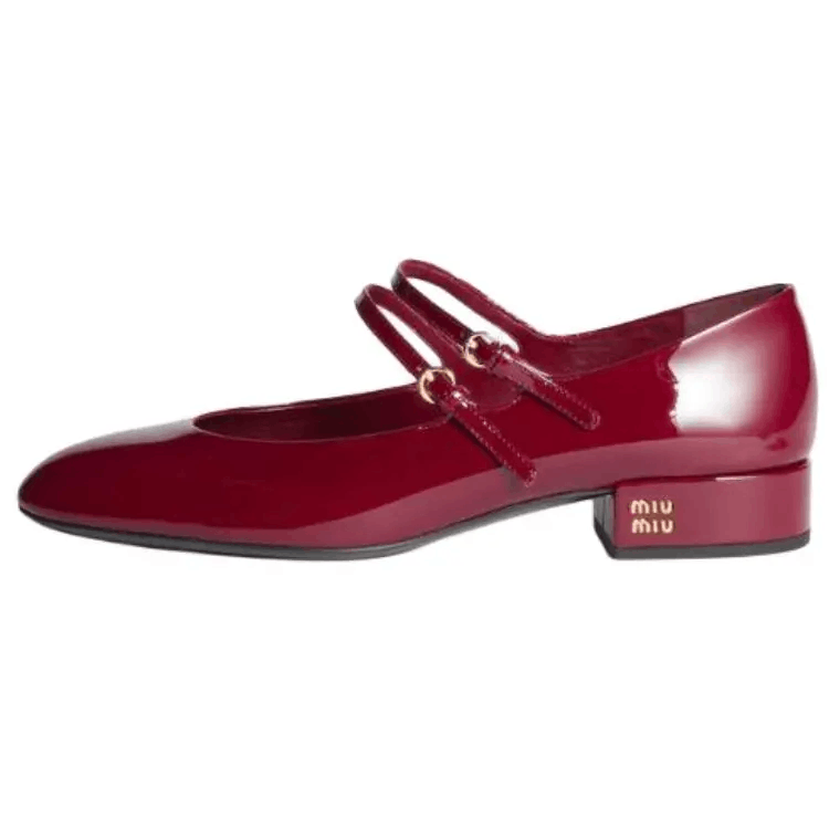 Miu Miu o1B3y1r0426 Mary Janes Pumps in Burgundy Size US 8 / IT 38 - 1 Preview