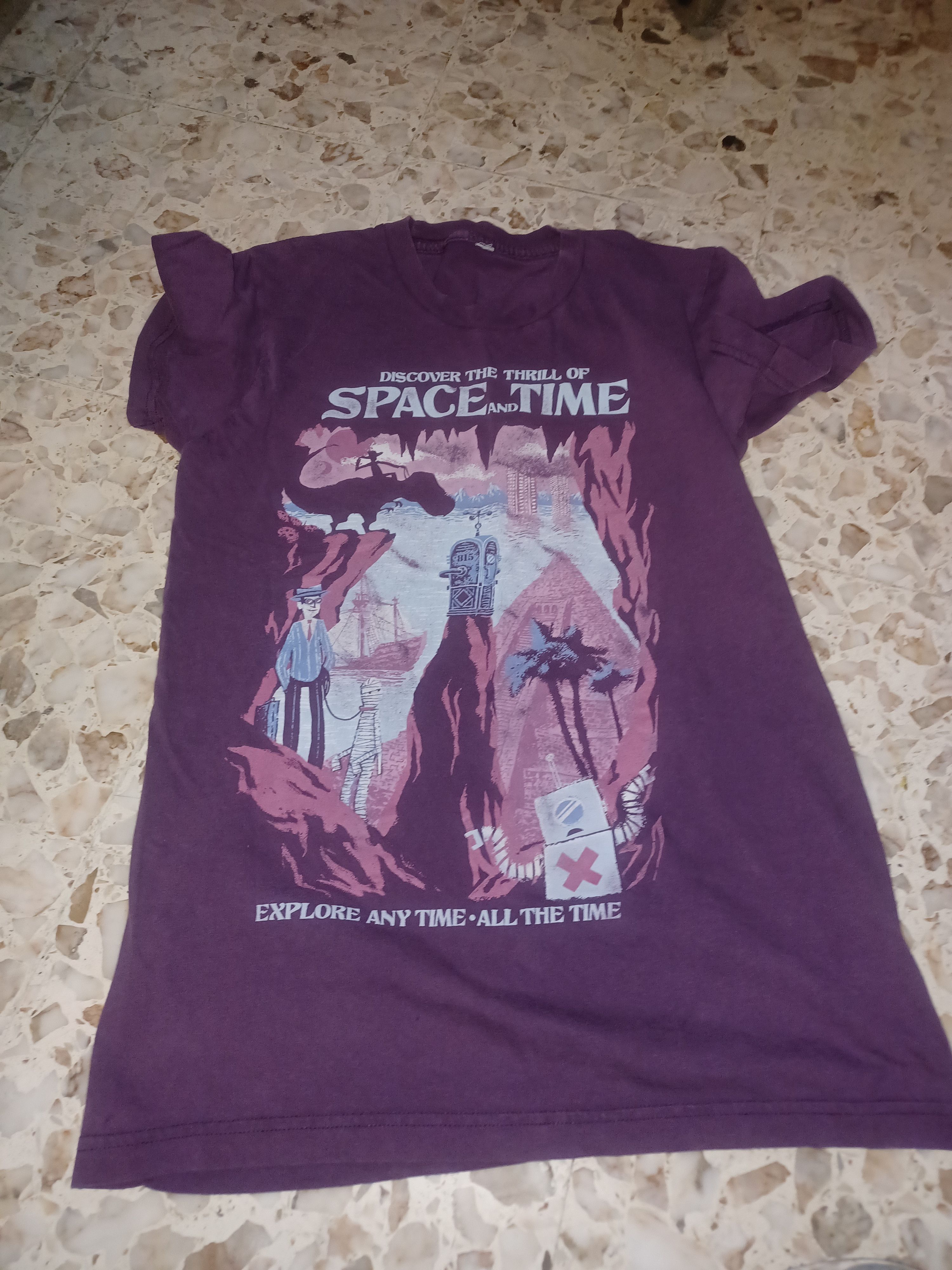 Threadless Threadless Space & Time Graphic Tee S-M Purple Size US S / EU 44-46 / 1 - 1 Thumbnail