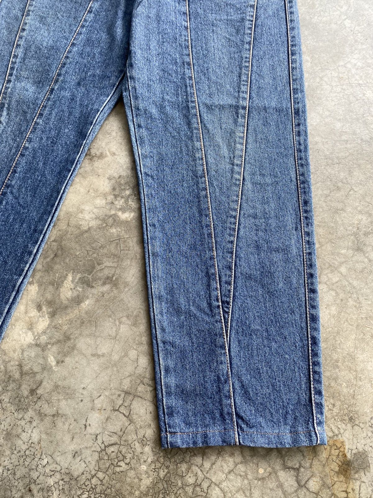 Edwin × Japanese Brand Baggy Jeans Vintage Edwin Ballon Blue Distressed Size US 32 / EU 48 - 3 Thumbnail