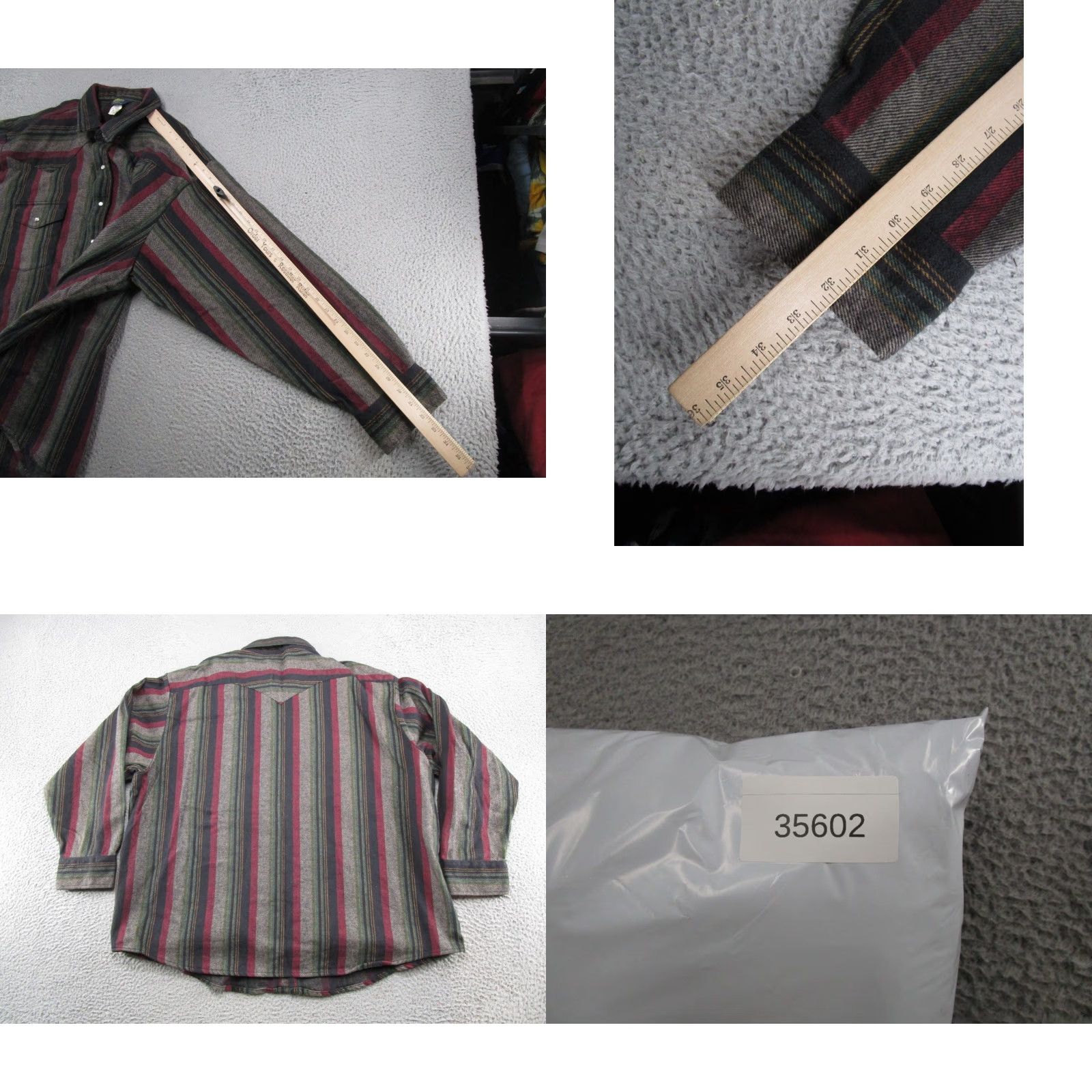 Vintage Vintage Oshkosh B'gosh Western Pearl Snap Long Sleeve Shirt Mens 3XL Striped Cotton Flannel" Size US XXL / EU 58 / 5 - 8 Thumbnail