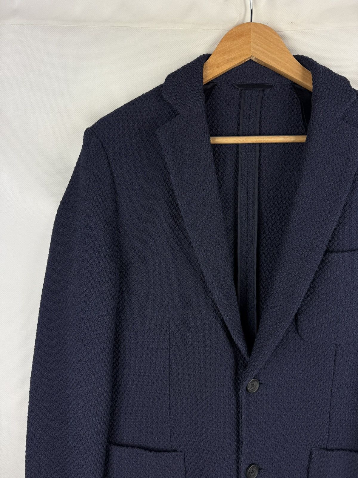 Hugo Boss Hugo Boss Marcoz21 Cotton Unlined Knitted Blazer Jacket Size 40R - 2 Thumbnail