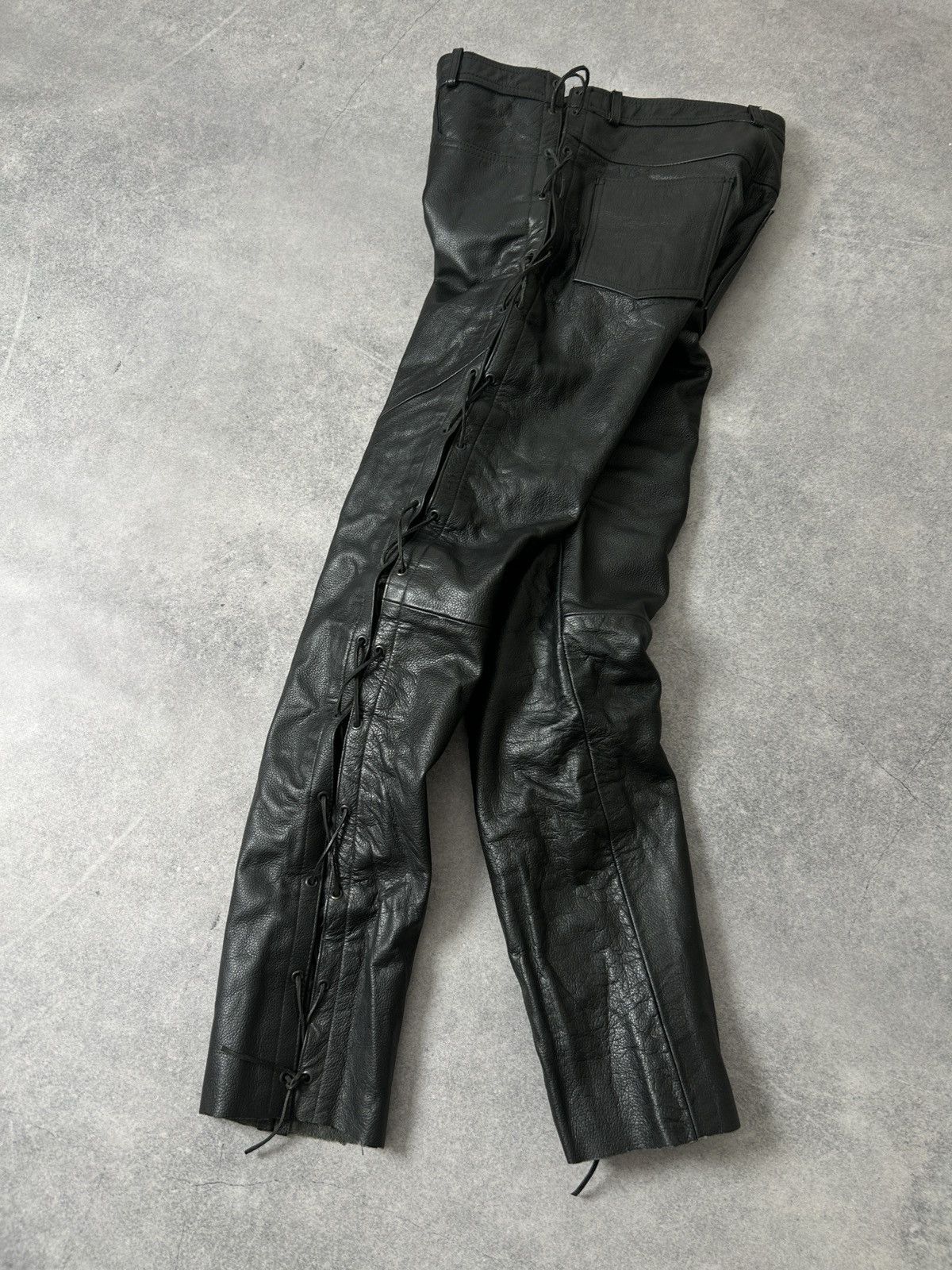 Genuine Leather Vintage Texpeed Genuine leather Cowboys motorcycle pants Size US 34 / EU 50 - 2 Thumbnail