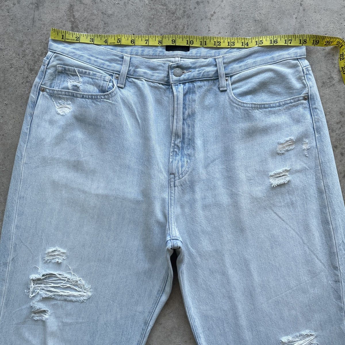 Japanese Brand Vintage Japanese Light Distressed Jean Denim Pants Faded W36 Size US 36 / EU 52 - 5 Thumbnail