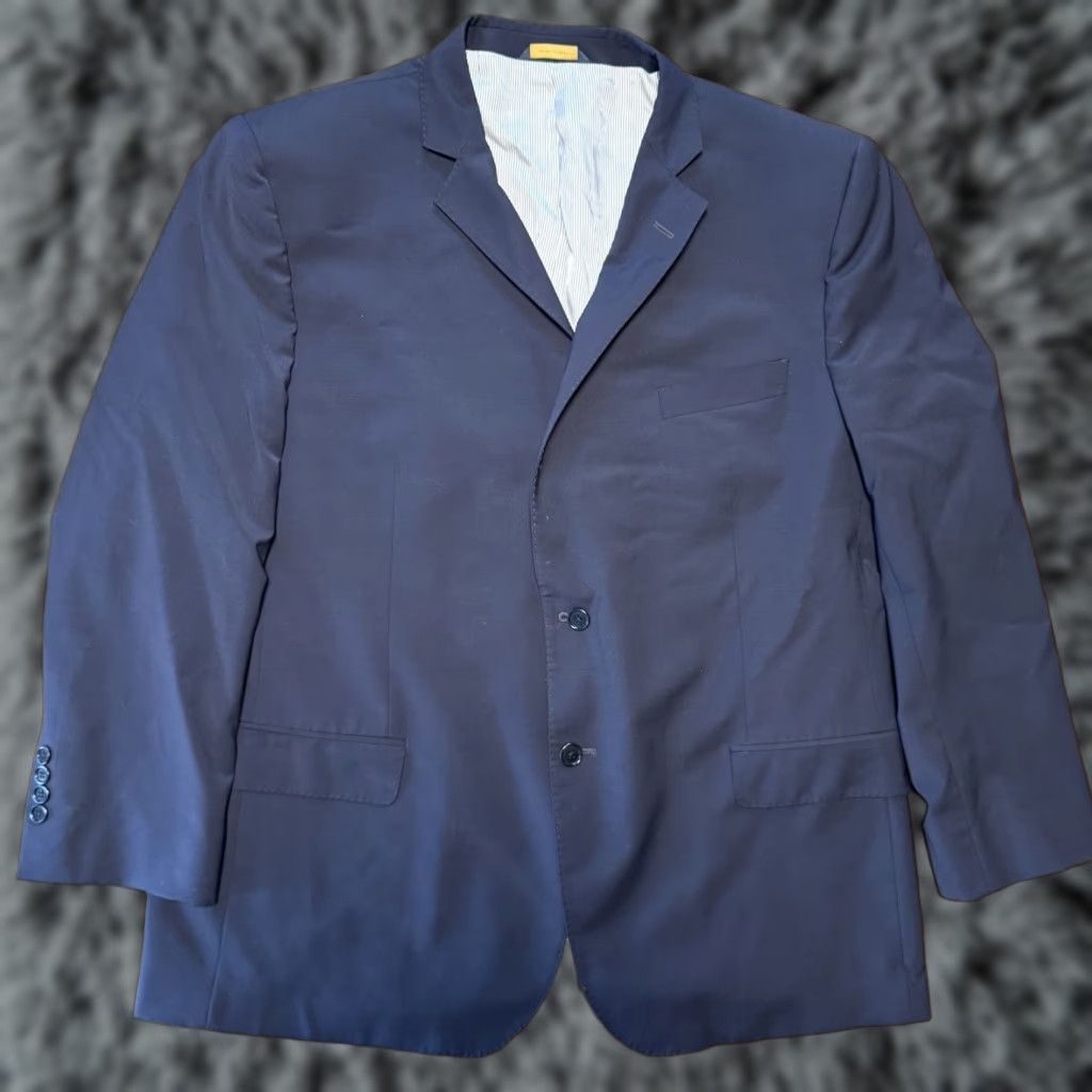 Vintage Brooks Brothers Blazer Explorer 46R Navy Blue Wool Blend Sports Coat Madison Fit Size 46R - 1 Thumbnail