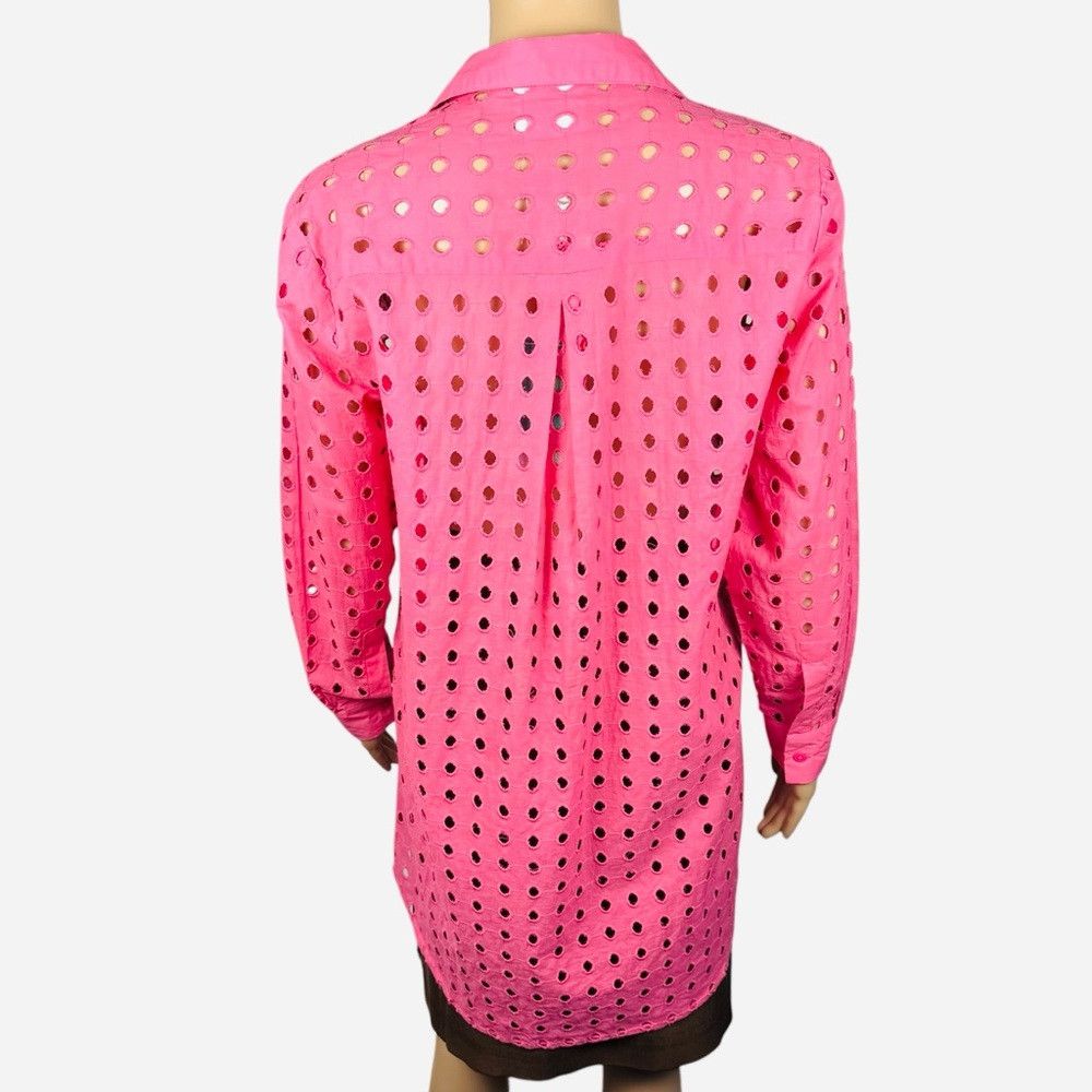 Other NWT New True Destinations Eyelet Long Sleeve Pink Cotton Sh Size XS / US 0-2 / IT 36-38 - 5 Thumbnail