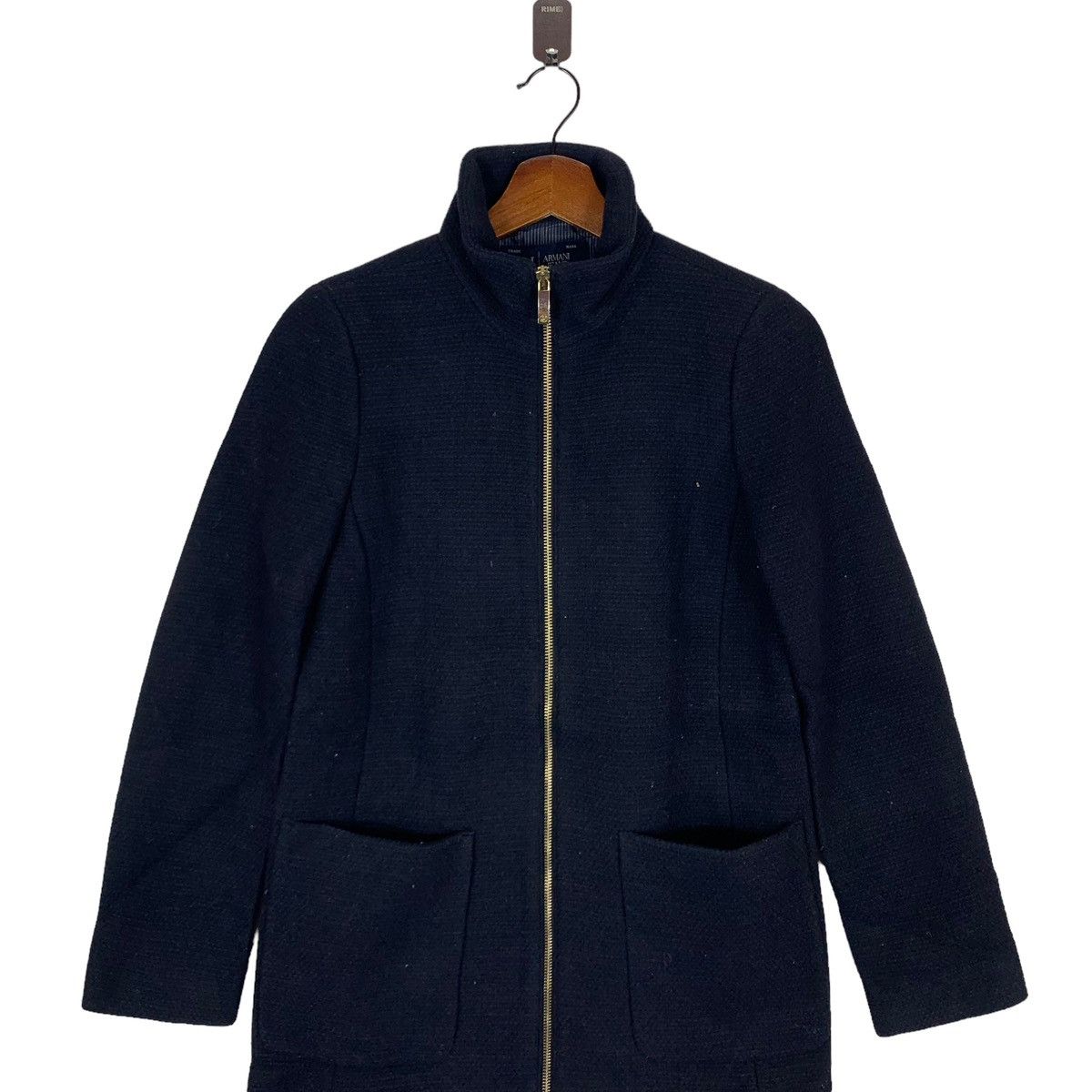 Armani × Armani Collezioni × Giorgio Armani VINTAGE ARMANI JEANS LONG COAT JACKET WOMEN Size XS / US 0-2 / IT 36-38 - 4 Thumbnail