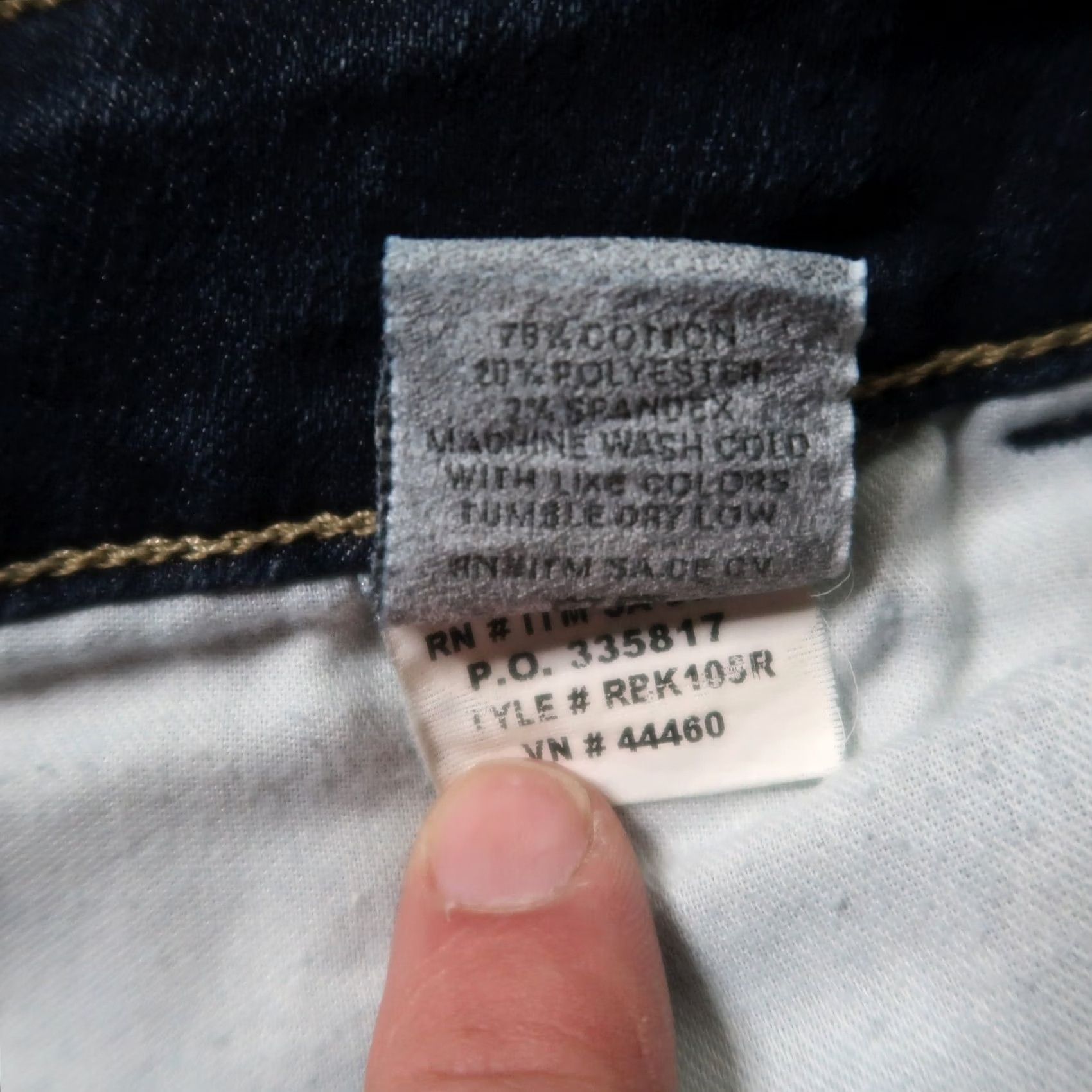 Vintage Daytrip Jeans Skinny Womens 27 Denim Low Rise Dark Wash Stretch Blue 5-Pocket Rise Slim Modern Womens Jeans Size 27" / US 4 / IT 40 - 6 Thumbnail