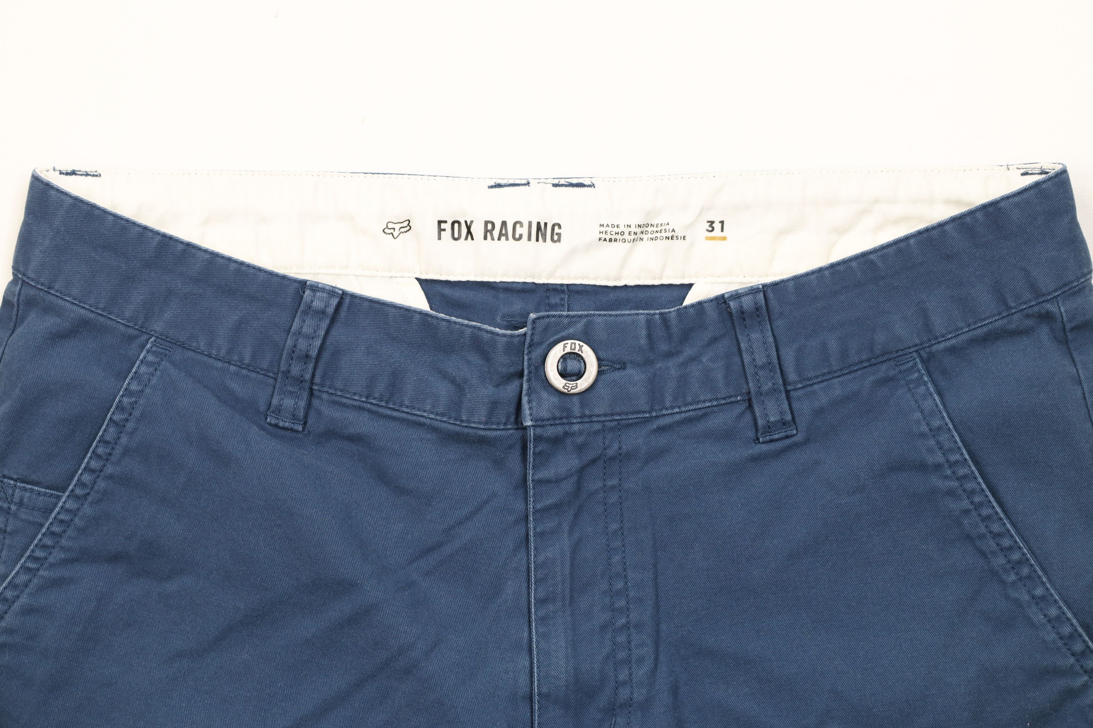 Fox Racing Vintage Y2K Fox Racing Knee Motocross Chino Shorts Blue Size US 31 - 2 Thumbnail