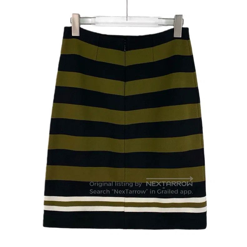 Prada Prada Colour-blocked striped cotton casual skirt Size 26" / US 2 / IT 38 - 2 Thumbnail