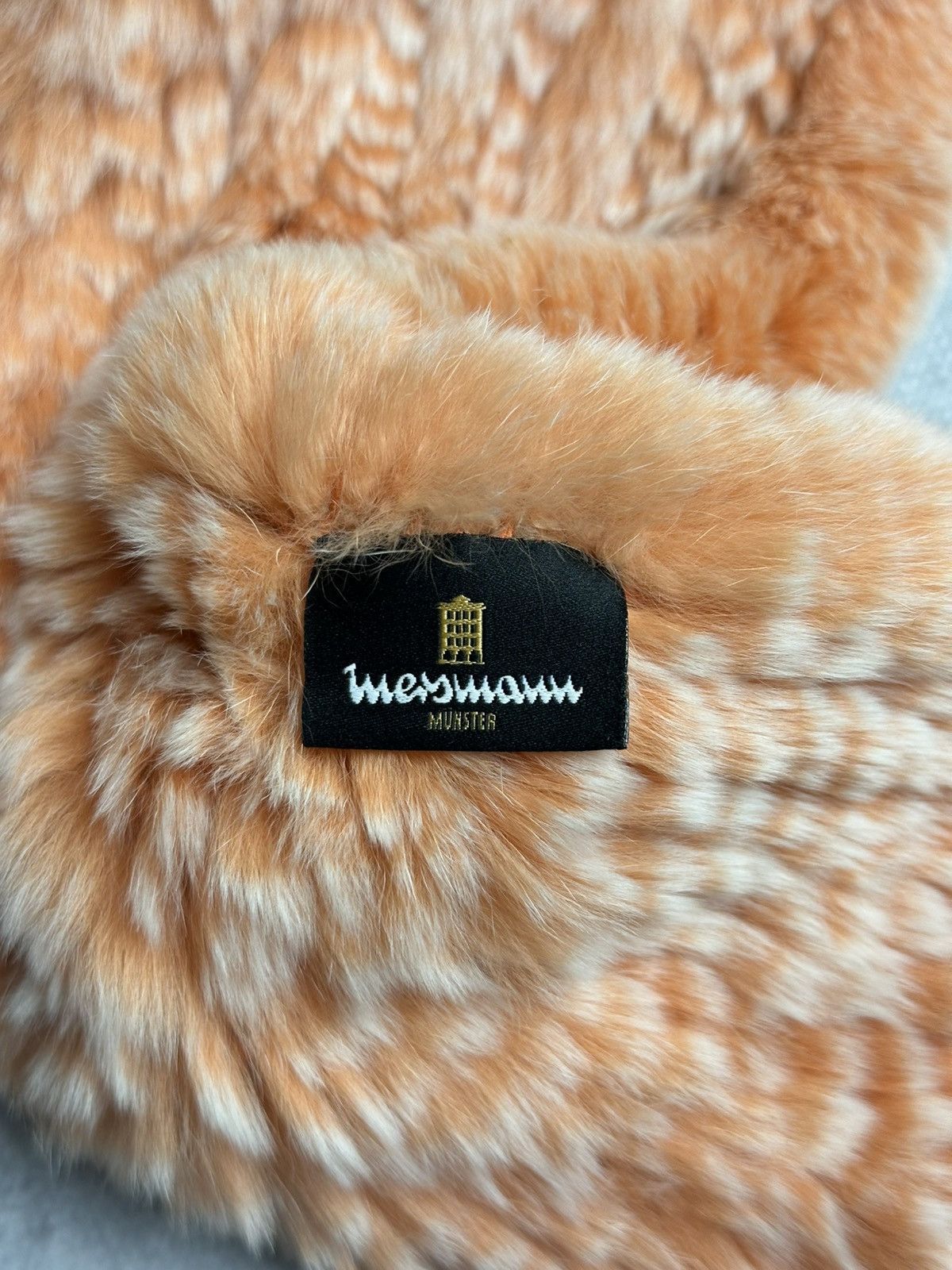 Vintage Mersmann Orange Rabbit Real Fur Scarf Hype Avant Garde Lux Size ONE SIZE - 12 Thumbnail