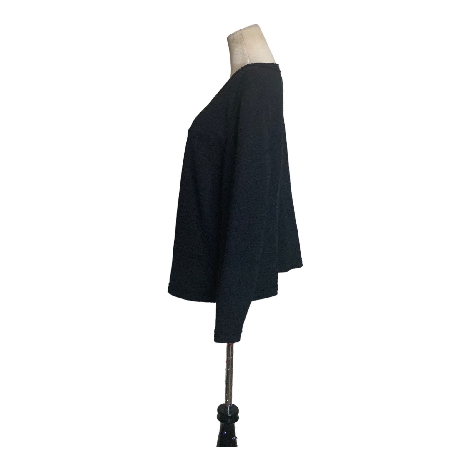 Alfani Alfani black long sleeves zippered knit jacket size 1X Size XL / US 12-14 / IT 48-50 - 4 Thumbnail
