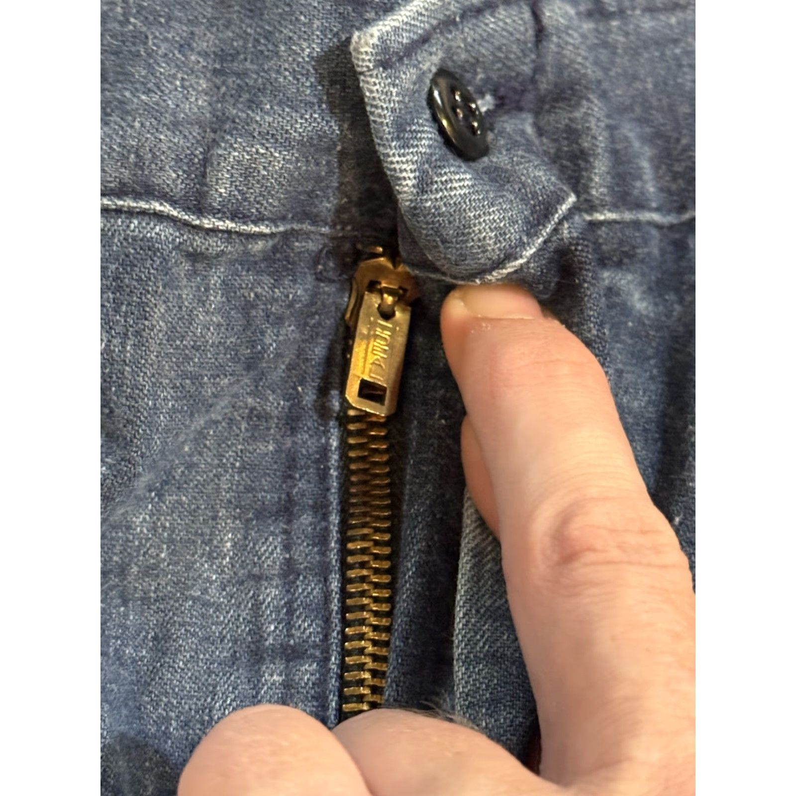 Vintage VTG 80s Seafarer US Navy Denim Utility Trousers Jeans Men’s Flare Bottom 33x26.5 Size US 33 - 5 Thumbnail