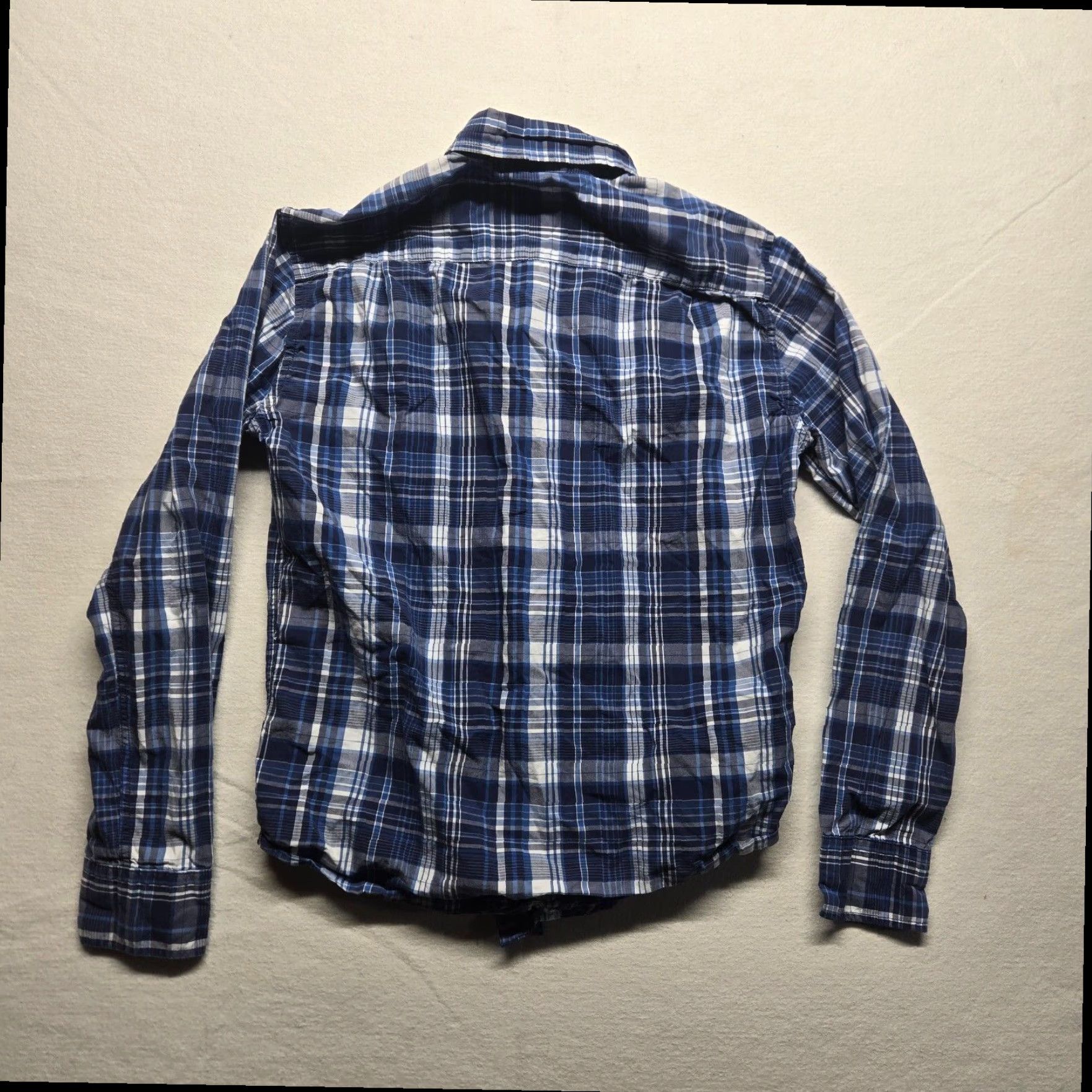 American Eagle Outfitters American Eagle Plaid Flannel Button Down Long Sleeve Shirt Men's Small Blue Size US S / EU 44-46 / 1 - 7 Thumbnail