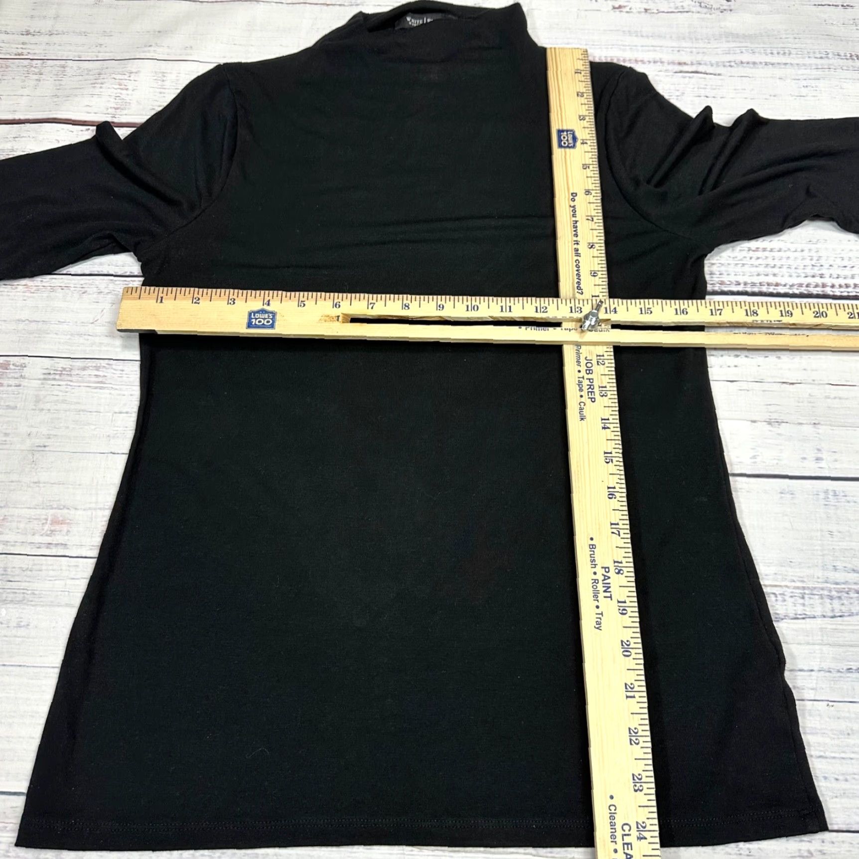 White House Black Market White House Black Market Shirt Womens Tunic Top Black Size M Half Sleeve Funnel Neck Size M / US 6-8 / IT 42-44 - 2 Thumbnail