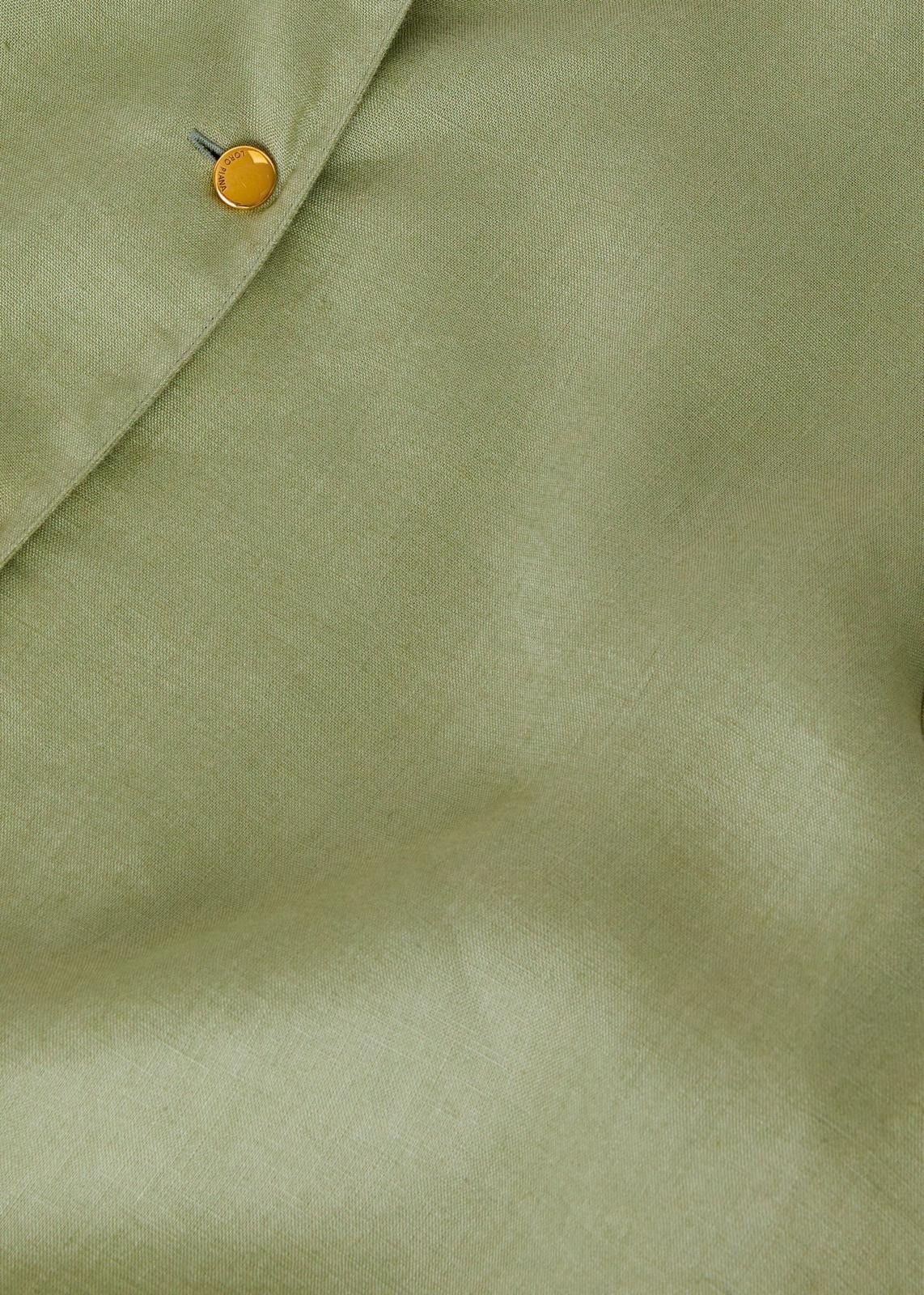 Loro Piana o1srvl11e0725 FAN8305 Linen Jane Shirt in Green Size S / US 4 / IT 40 - 6 Thumbnail