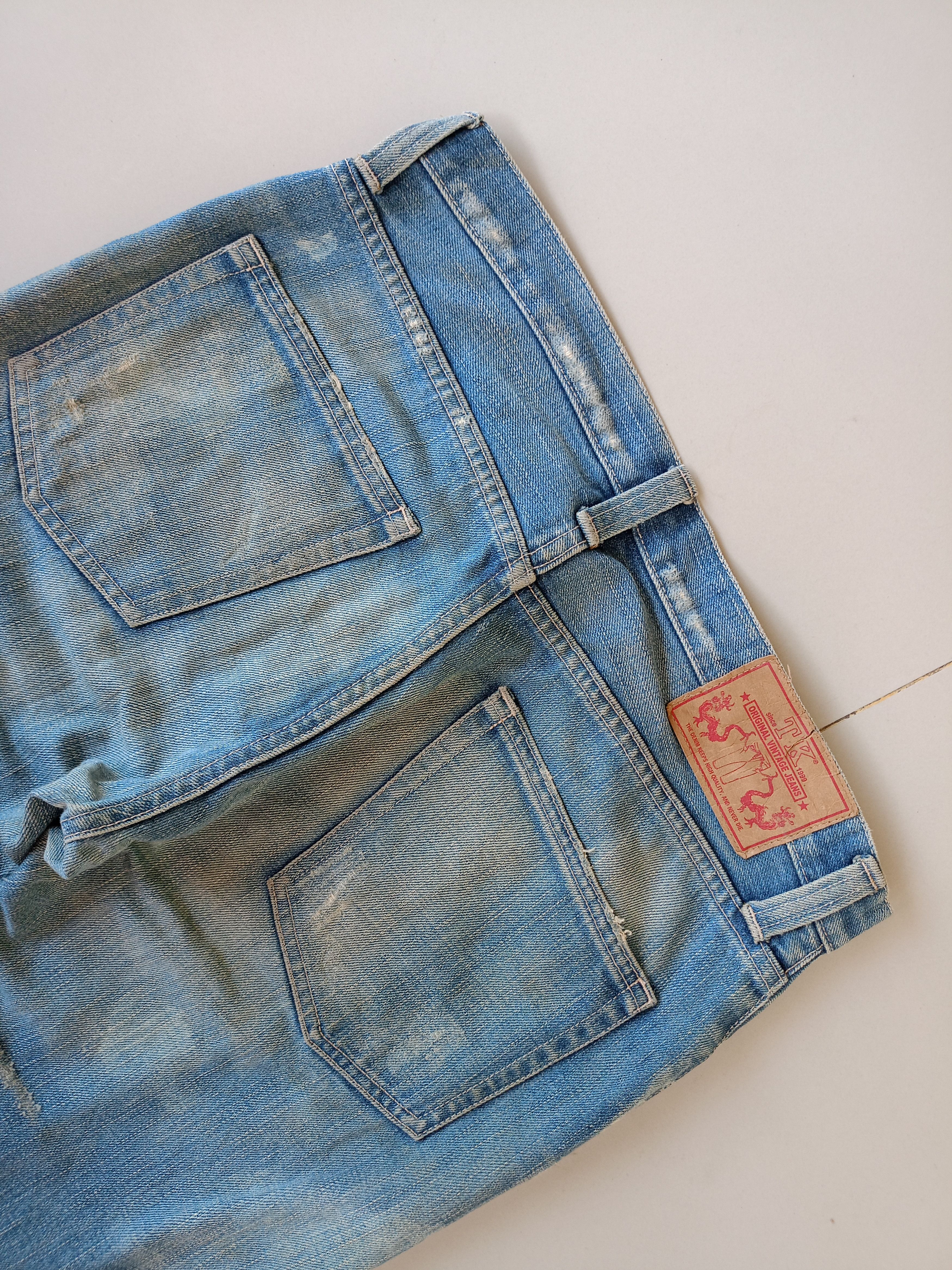 Takeo Kikuchi 2000s Takeo kikuchi stain Distressed denim pants Size US 31 - 8 Thumbnail