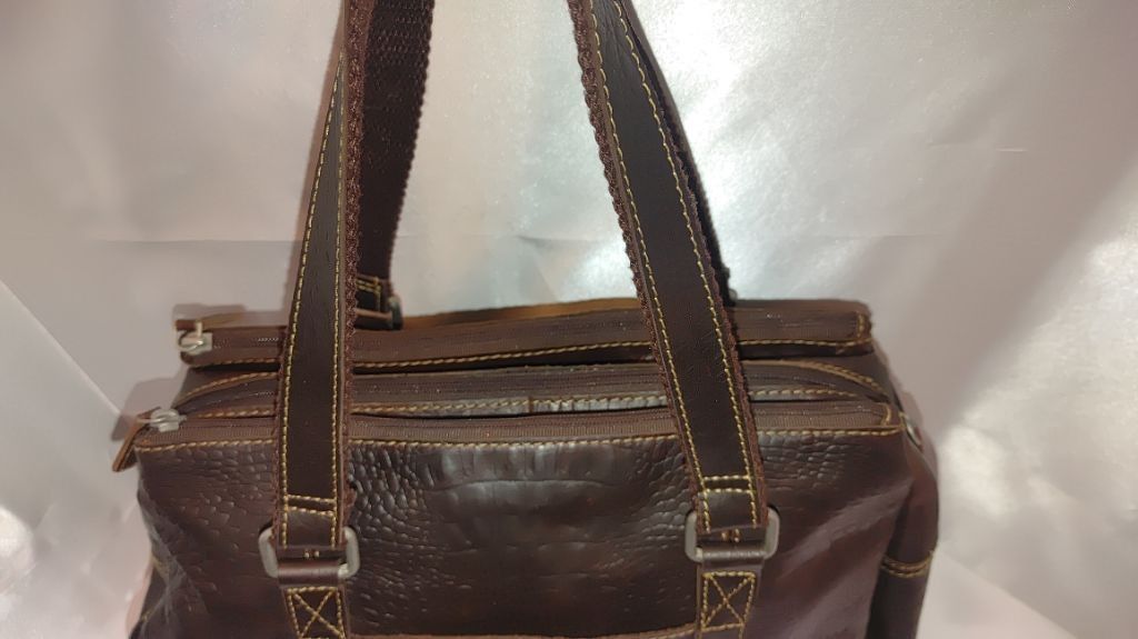 Jack Georges Jack Georges Hornback Croco Satchel Handbag #HB815 NWOT Size ONE SIZE - 3 Thumbnail