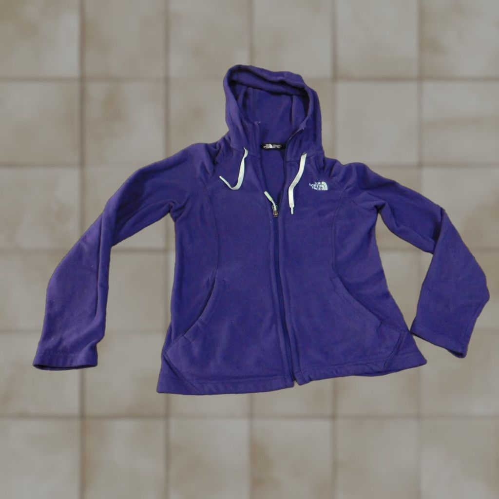 The North Face The North Face Jacket Womens Small Purple Fleece Hooded Full Zip Lightweight Outdoor Casual Size S / US 4 / IT 40 - 1 Thumbnail