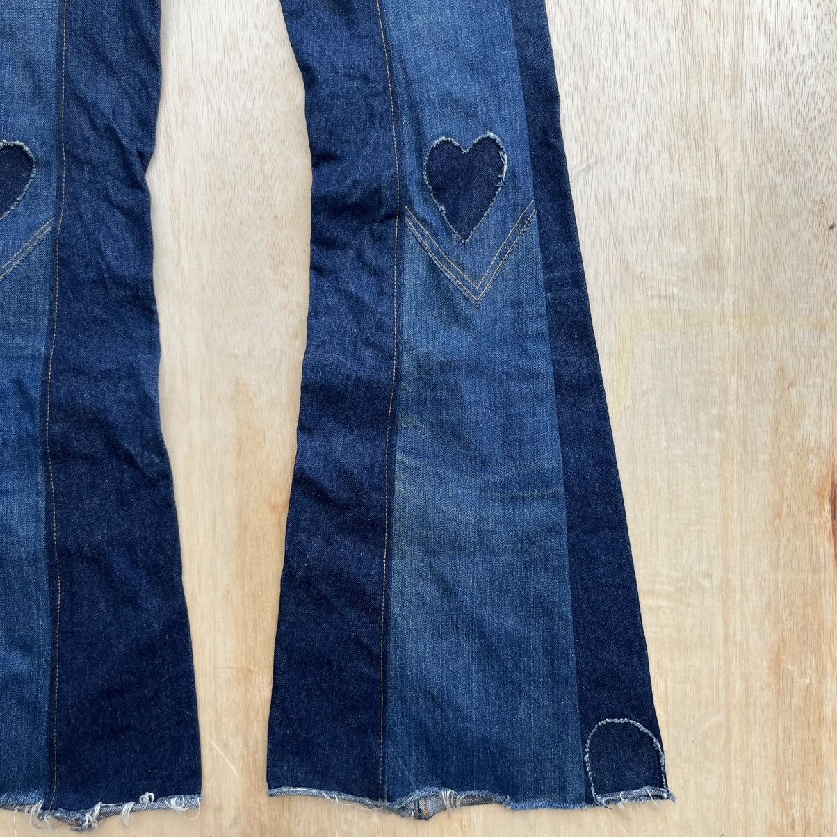 Tornado Mart VINTAGE 70s BIGSTONE GENUINE INDIGO DENIM USA BELL BOTTOM Size 27" / US 4 / IT 40 - 3 Thumbnail