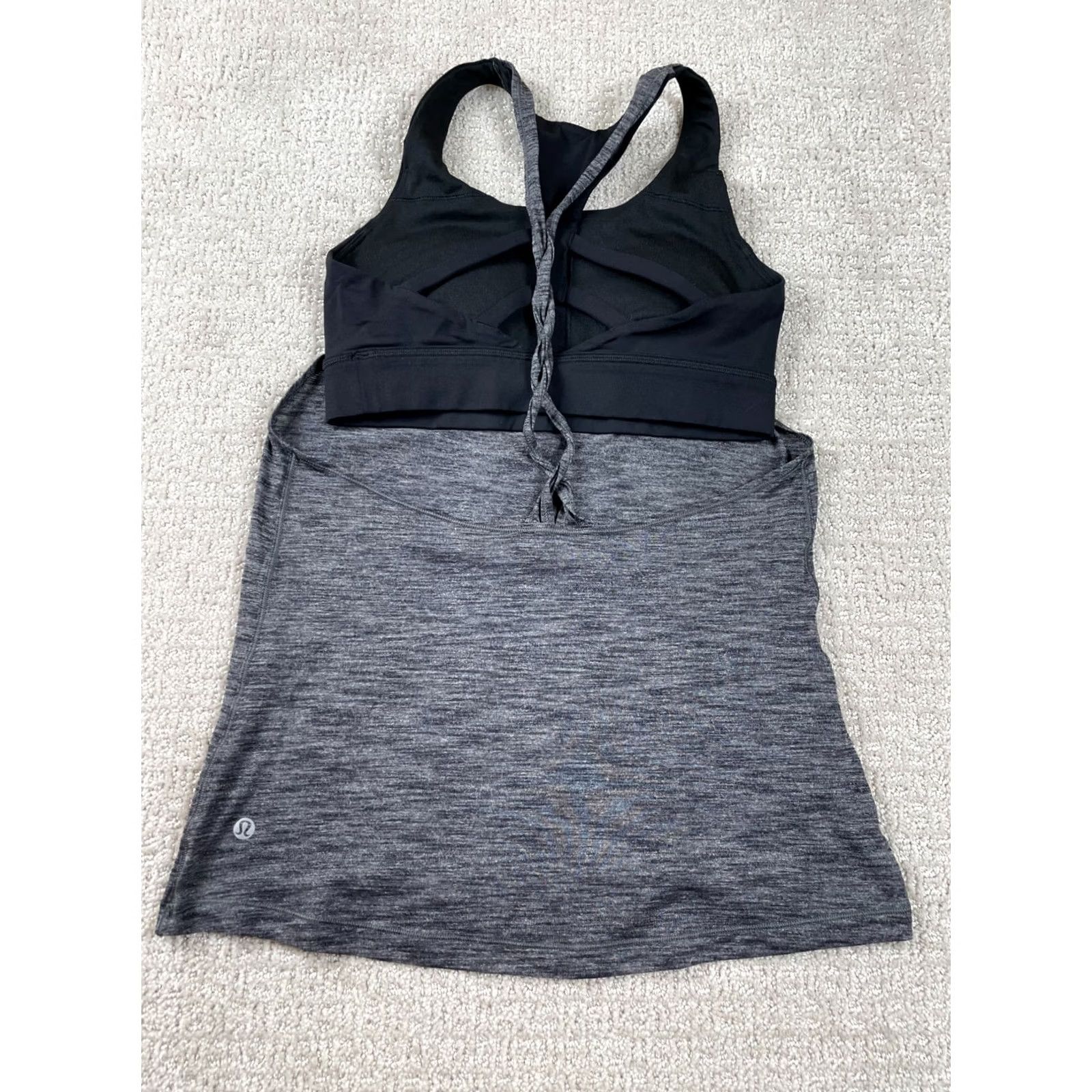 Lululemon Lululemon Tank Top Womens Size 6 Twist Toil Gray Light Luon Stretch Yoga Sleeveless Racerback Scoop Pullover Activewear Size M / US 6-8 / IT 42-44 - 5 Thumbnail