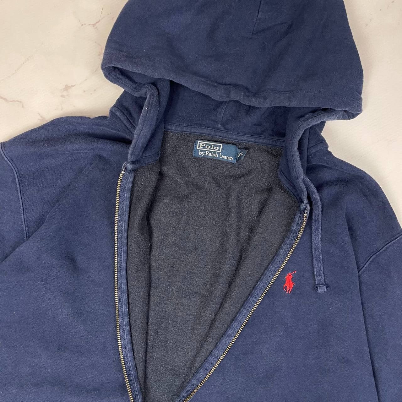 Polo Ralph Lauren Ralph Lauren Polo Zip Up Hoodie Pony Y2K Navy Blue Size US XXL / EU 58 / 5 - 7 Thumbnail