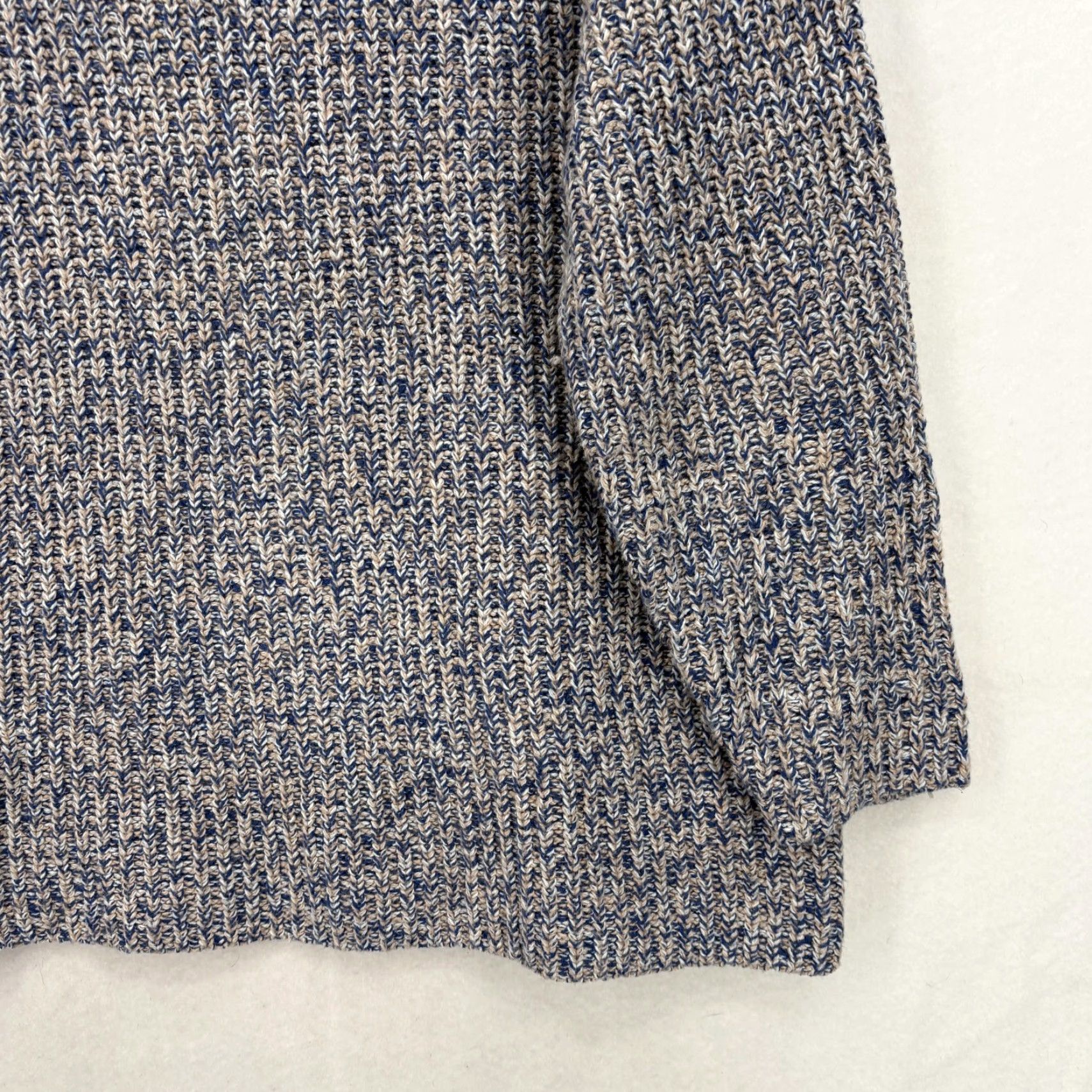 Lands' End VINTAGE Lands' End Sweater Womens 2X Blue Marled Cowl Neck Chunky Knit Pullover Relaxed Size XXL / US 16-18 / IT 52-54 - 3 Thumbnail