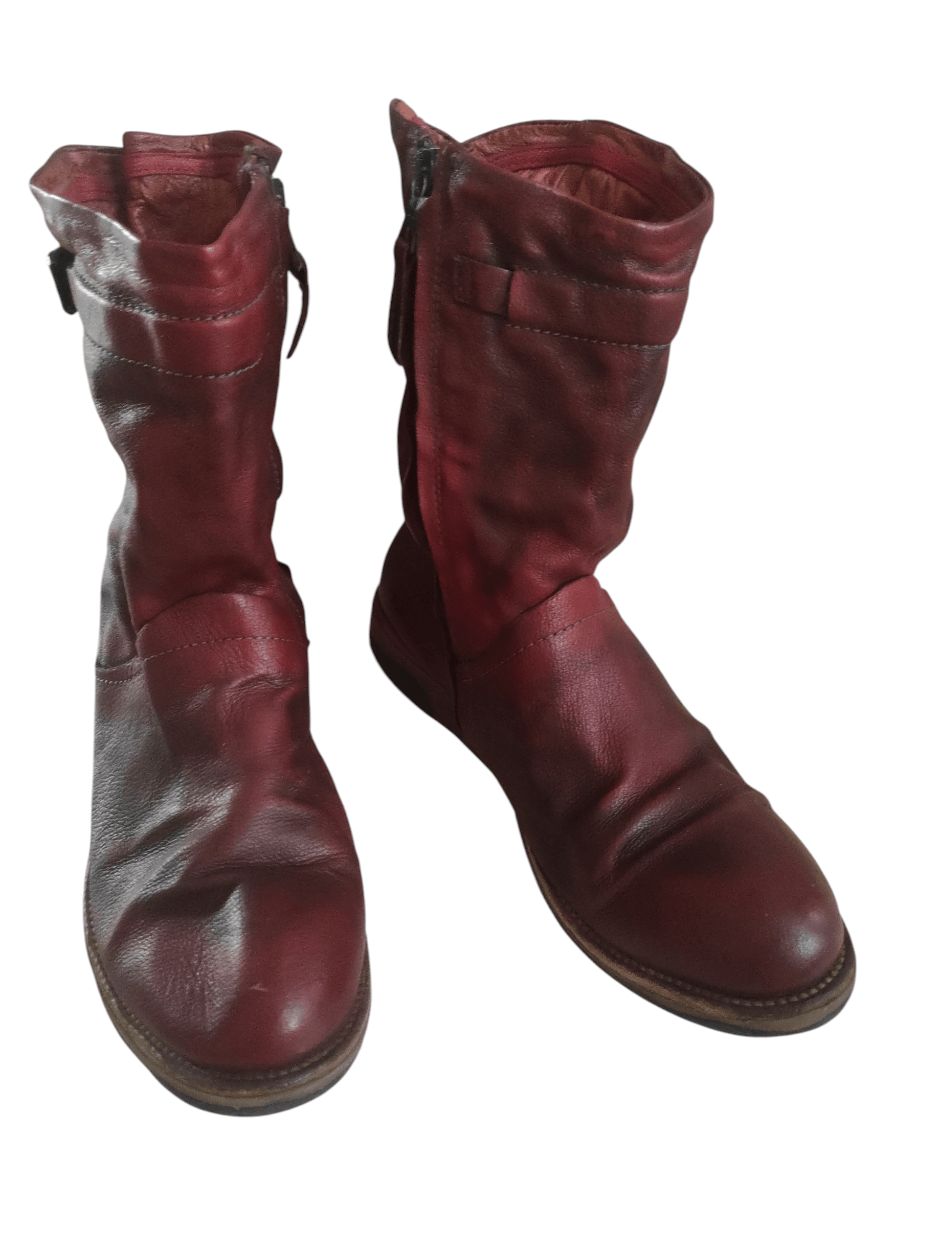 A.S.98 Airstep Ladies Avant-Garde Leather Combat Boots Shoes Size US 10.5 / IT 40.5 - 1 Thumbnail
