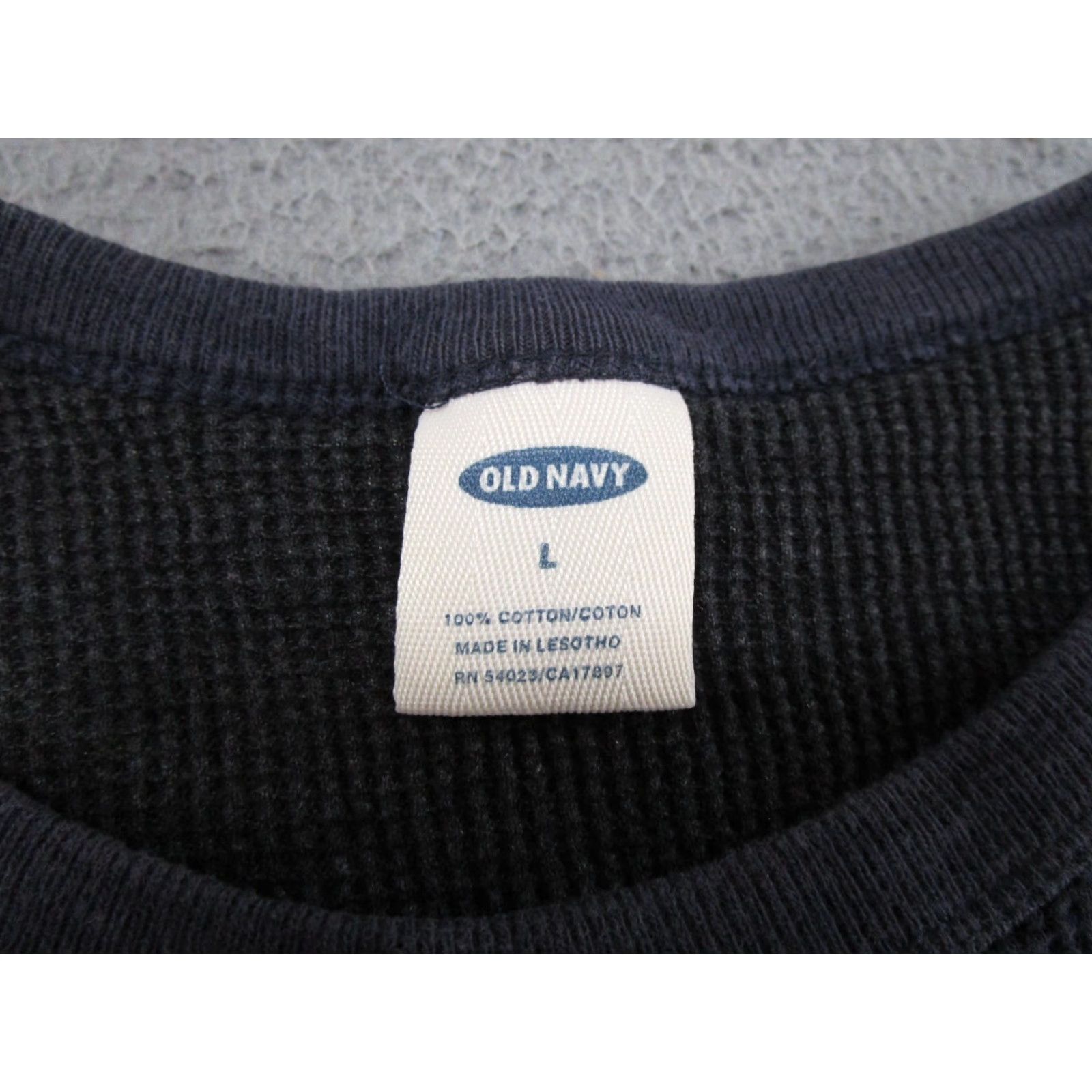 Old Navy Old Navy Y2K Waffle-Knit Shirt Men L Blue Cotton Vintage Thermal Crew Neck T-Shirt Size US L / EU 52-54 / 3 - 2 Thumbnail