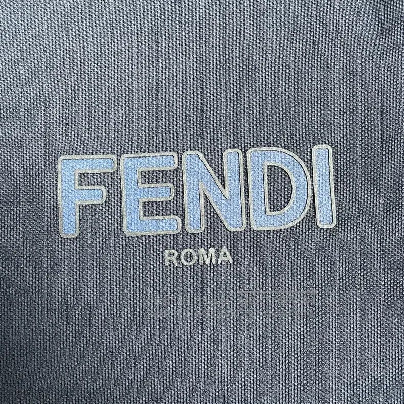 Fendi Fendi Logo-print long-sleeve shirt men's polo shirt Size US L / EU 52-54 / 3 - 3 Thumbnail