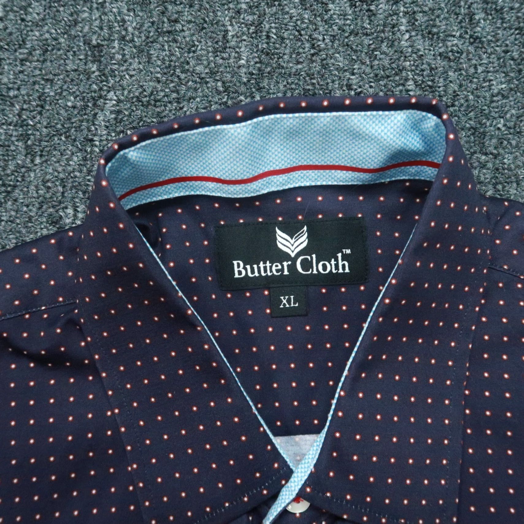 Vintage Buttercloth Shirt Men XL Purple Polka Dot Long Sleeve Button Up Size US XL / EU 56 / 4 - 3 Thumbnail