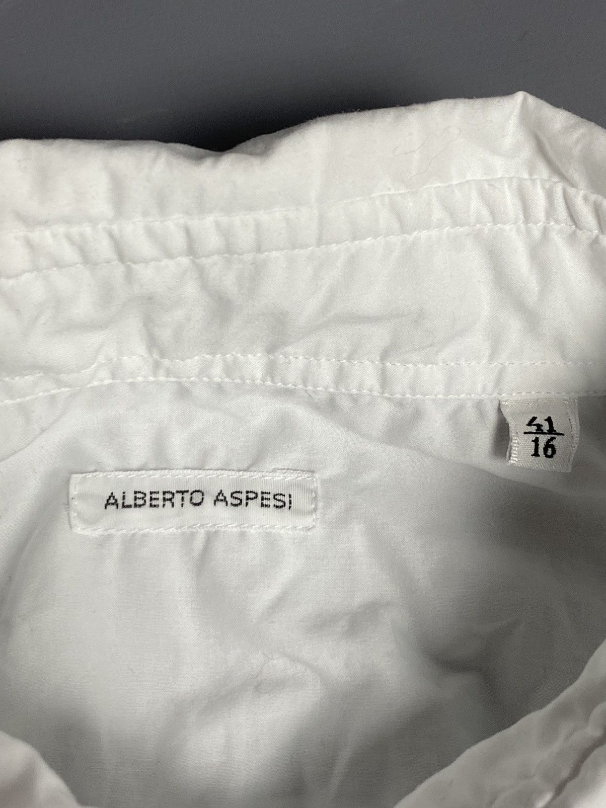 Aspesi Alberto Aspesi White Button Up Shirt Sz 41/16 Vintage Italy Size US L / EU 52-54 / 3 - 10 Thumbnail