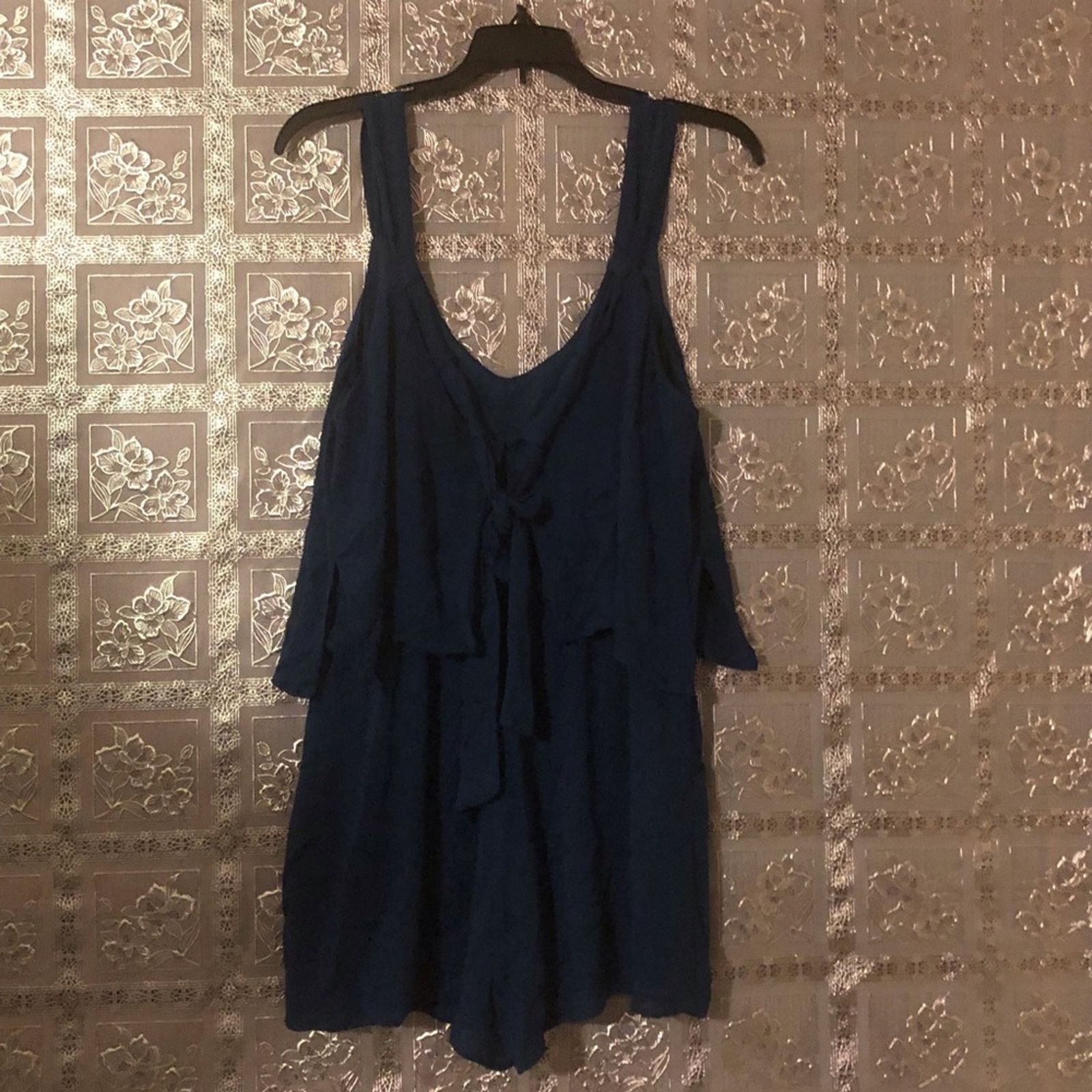 Other NWT Needlework Navy Blue V-Neck Romper Size 28" / US 6 / IT 42 - 6 Thumbnail