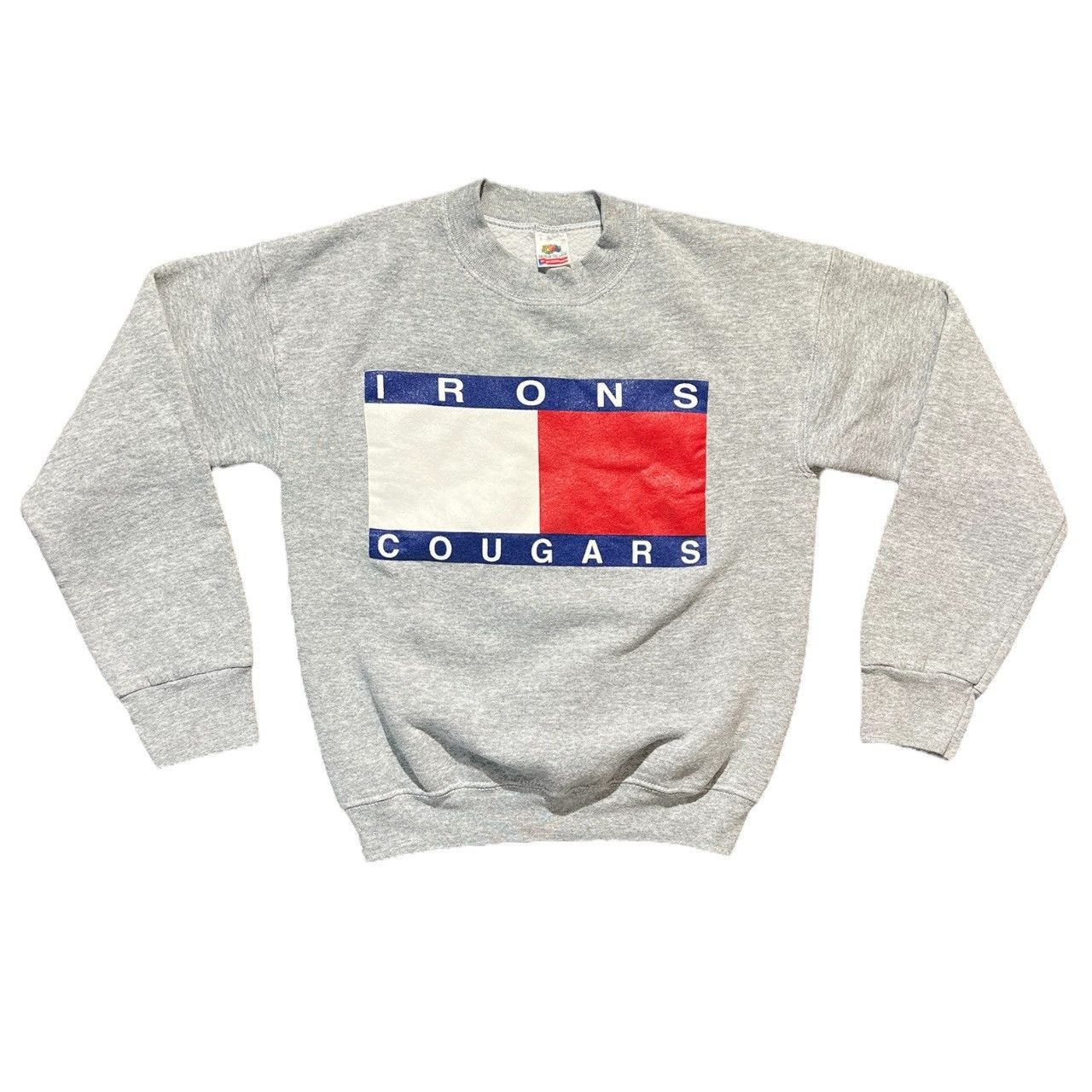 Vintage Vintage 90s Irons Cougars Lubbock Flag Crewneck Sweater Size US S / EU 44-46 / 1 - 1 Thumbnail
