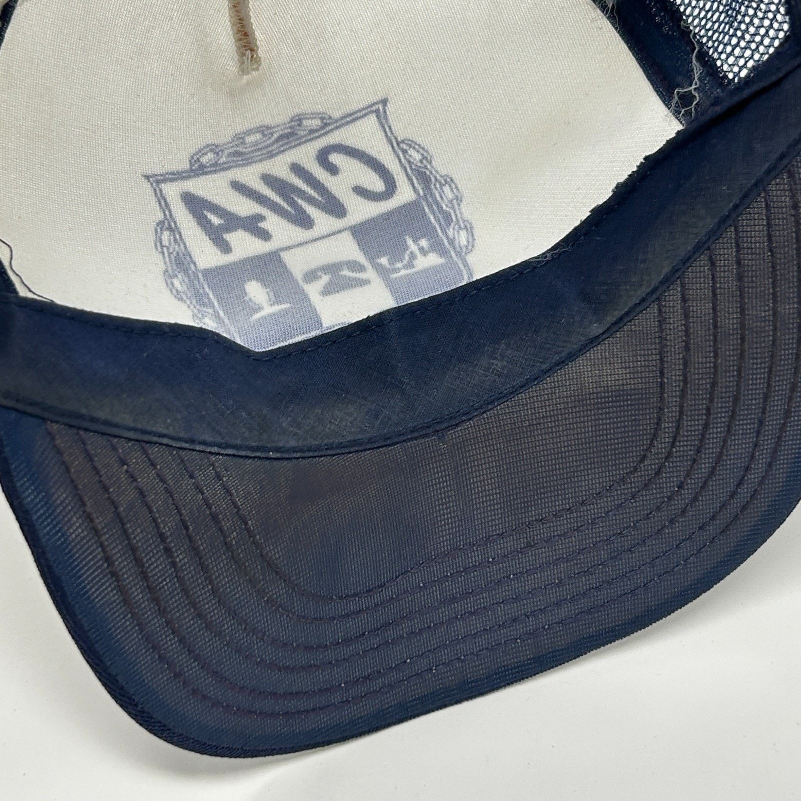 Vintage Vintage 80s CWA Communications Workers Trucker Hat Cap Blue Size ONE SIZE - 5 Thumbnail